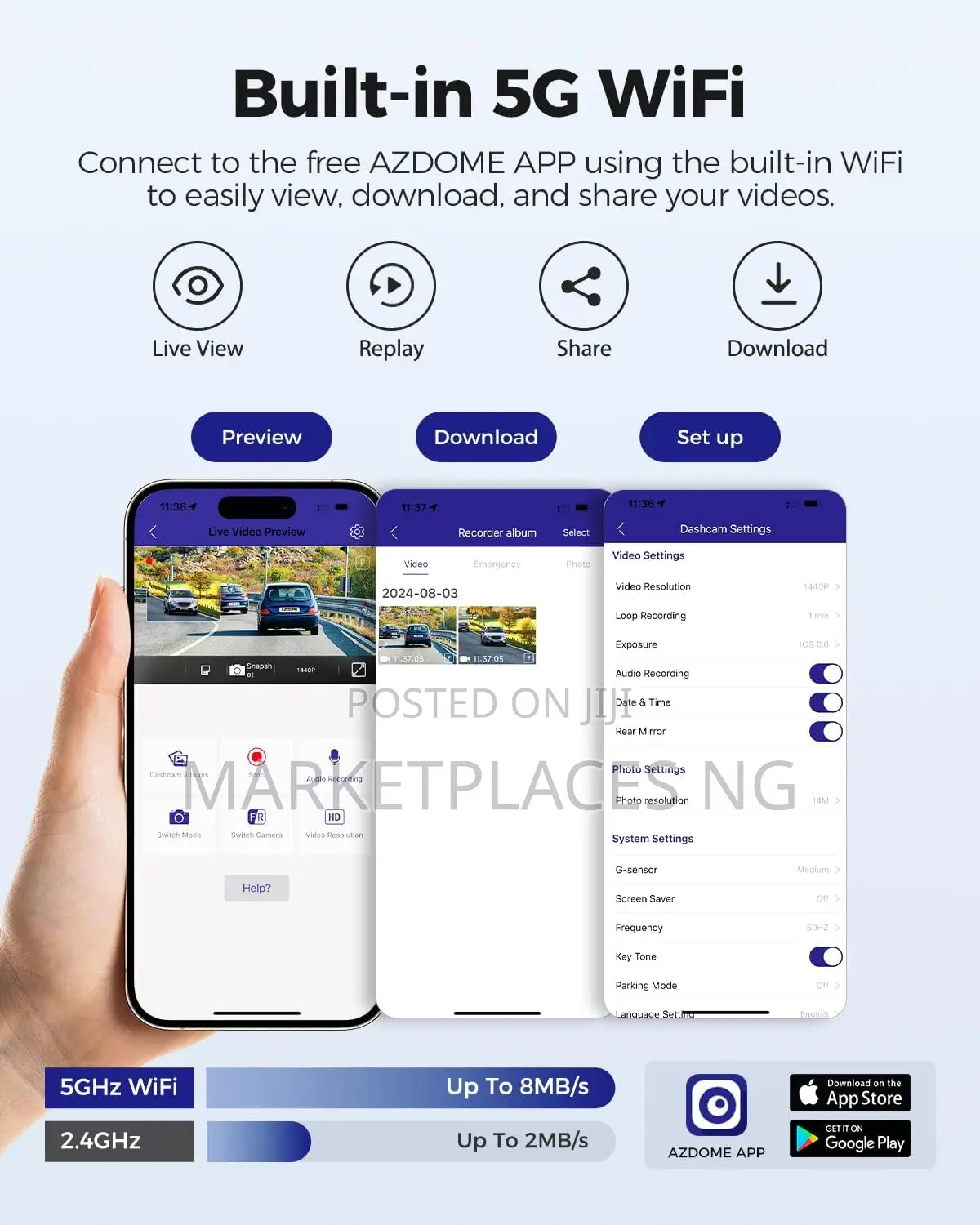 AZDOME M300S Wifi Dash Cam
