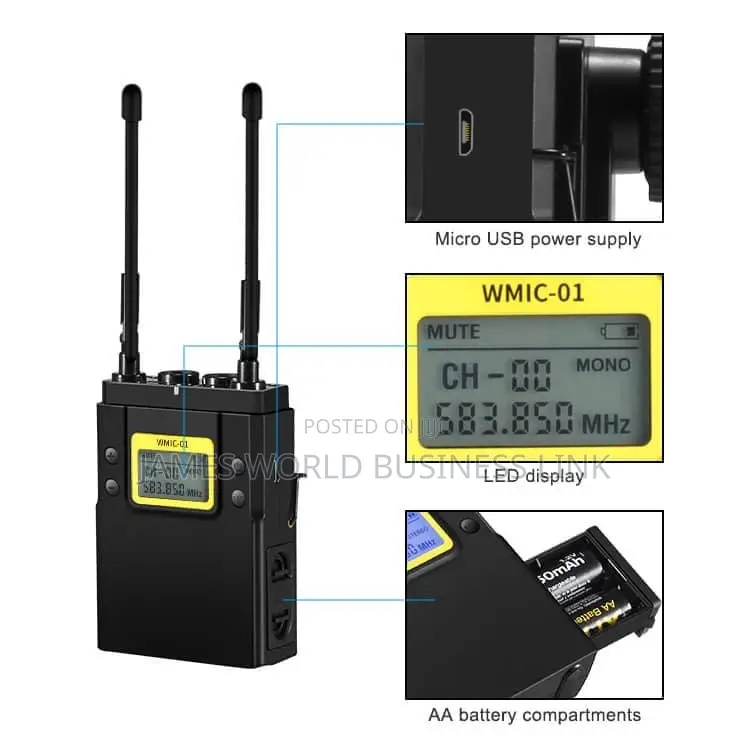 Mamen Professional Wireless Lapel Microphone for Camera