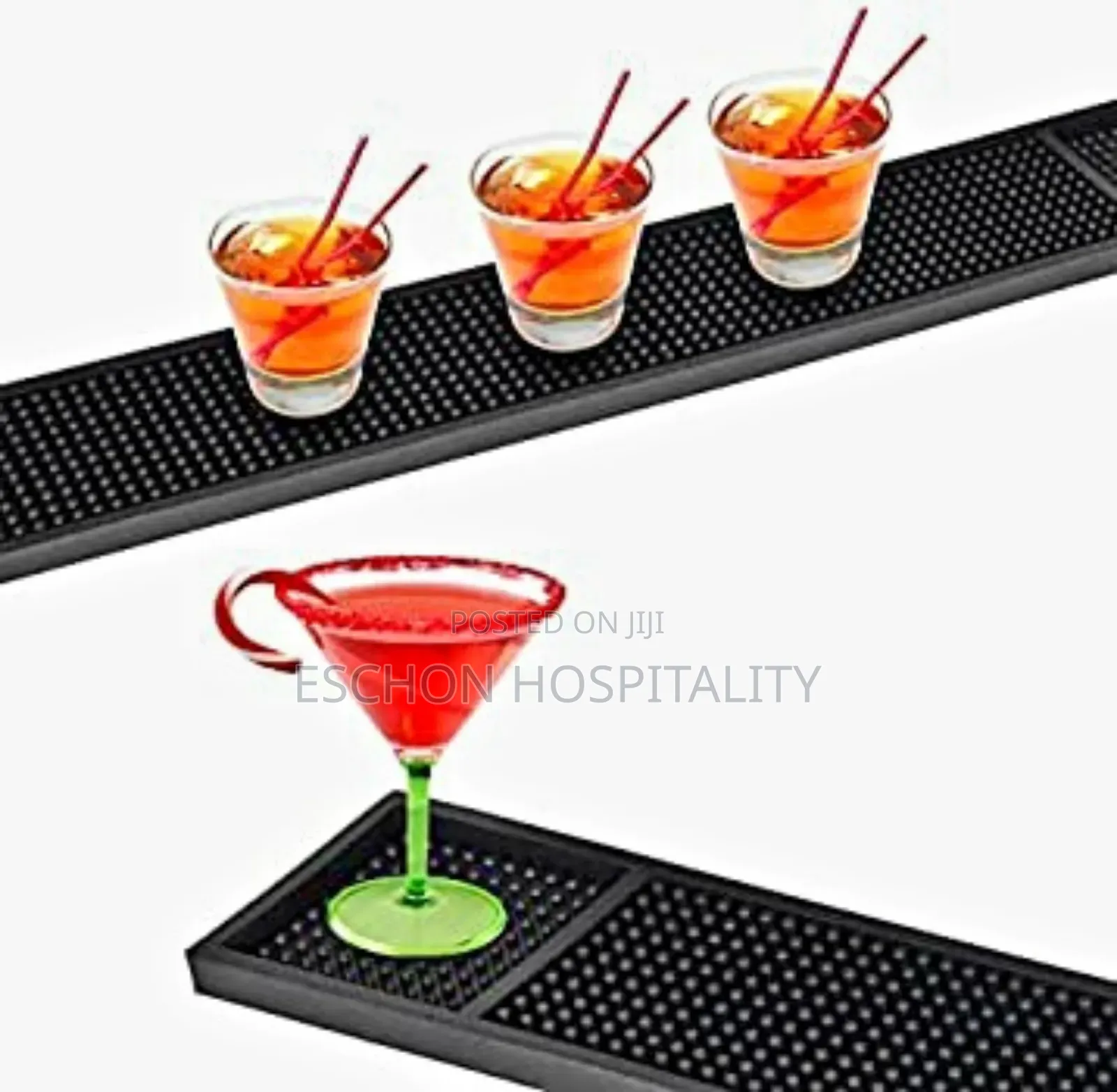 Bar Mat: Anti Slip Black Rubber Mat for Bar Counter