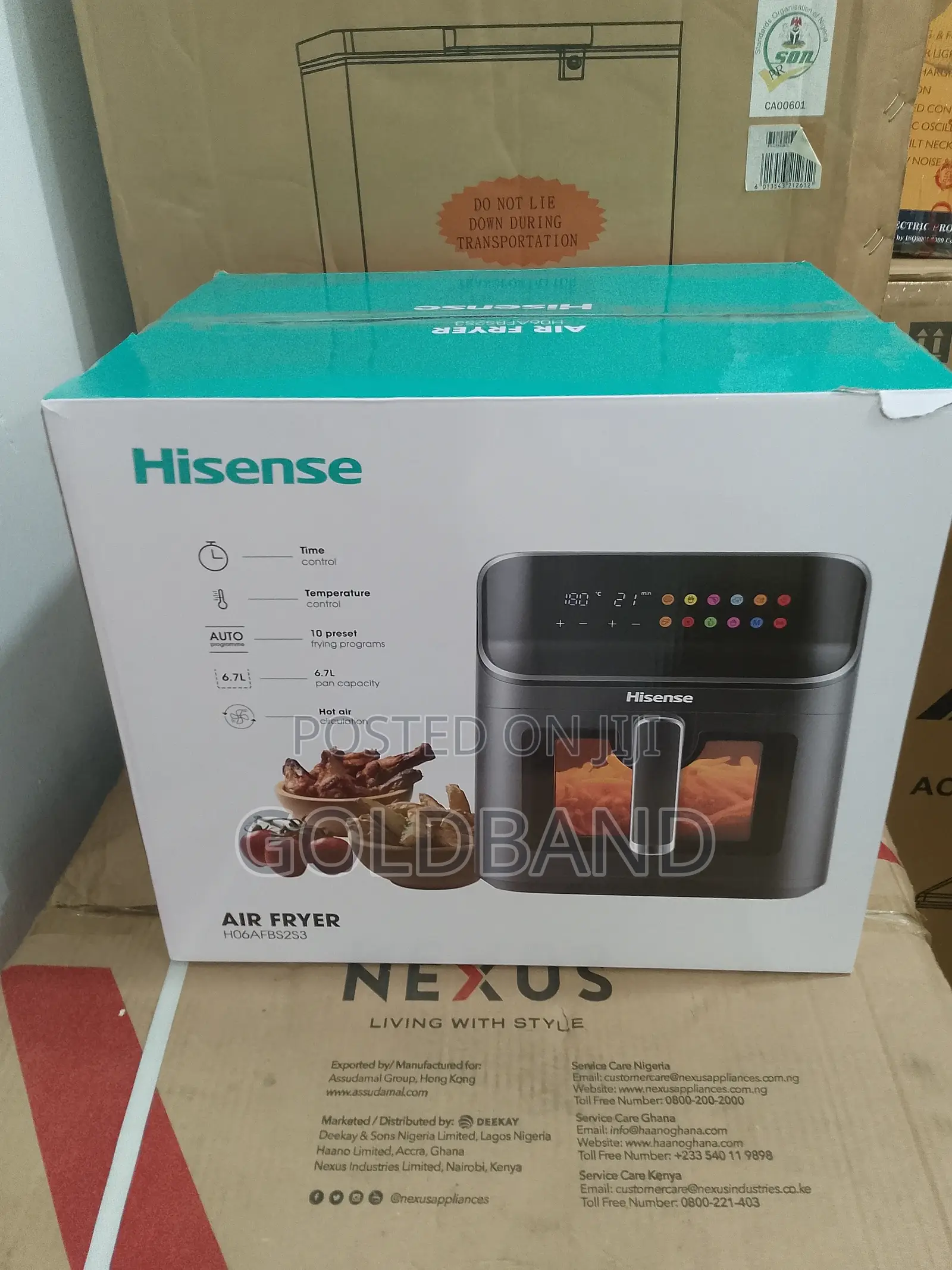 Hisense 6.7L Air Fryer With Time Control (H06afbs2s3)