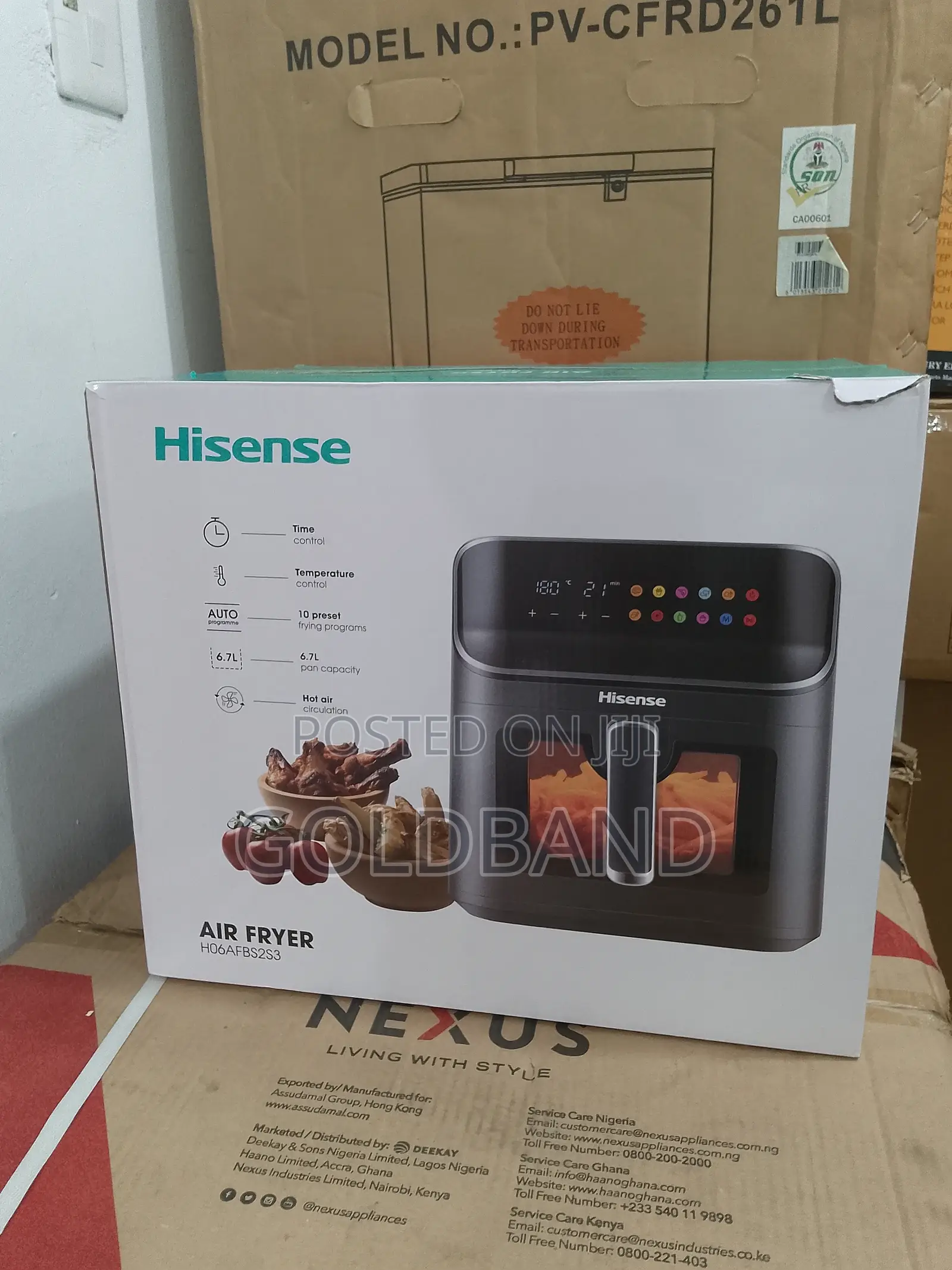 Hisense 6.7L Cook Shield Air Fryer (H06afbs2s3)