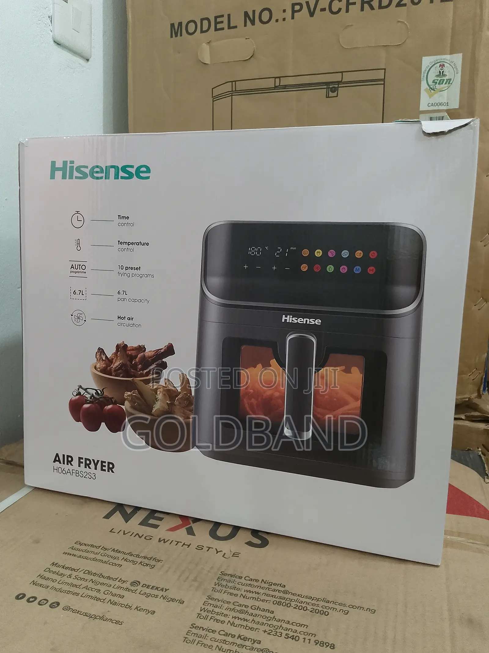 Hisense 6.7L Air Fryer With Touch Control (H06afbs2s3)