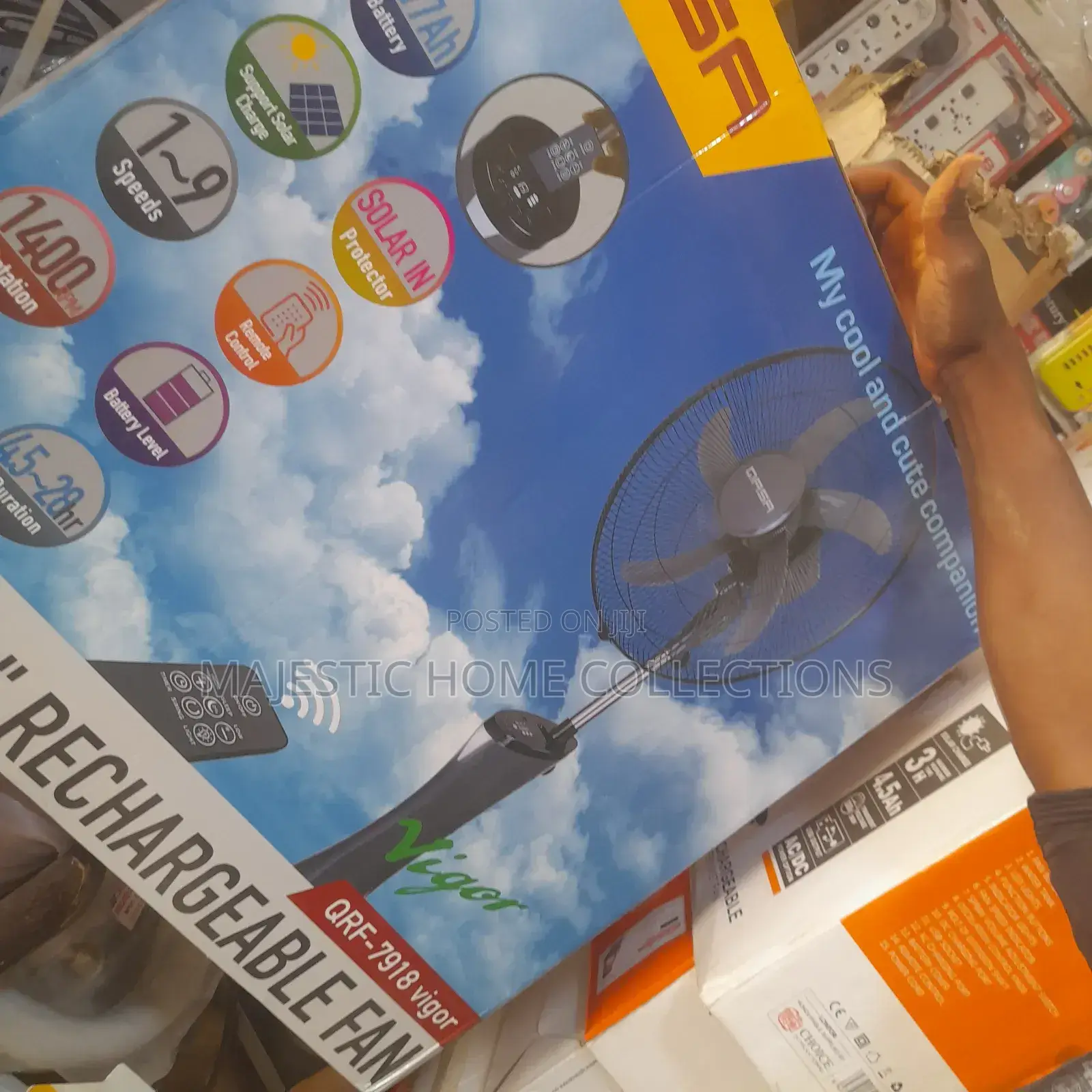 18 Inches Qasa Rechargeable Standing Fan