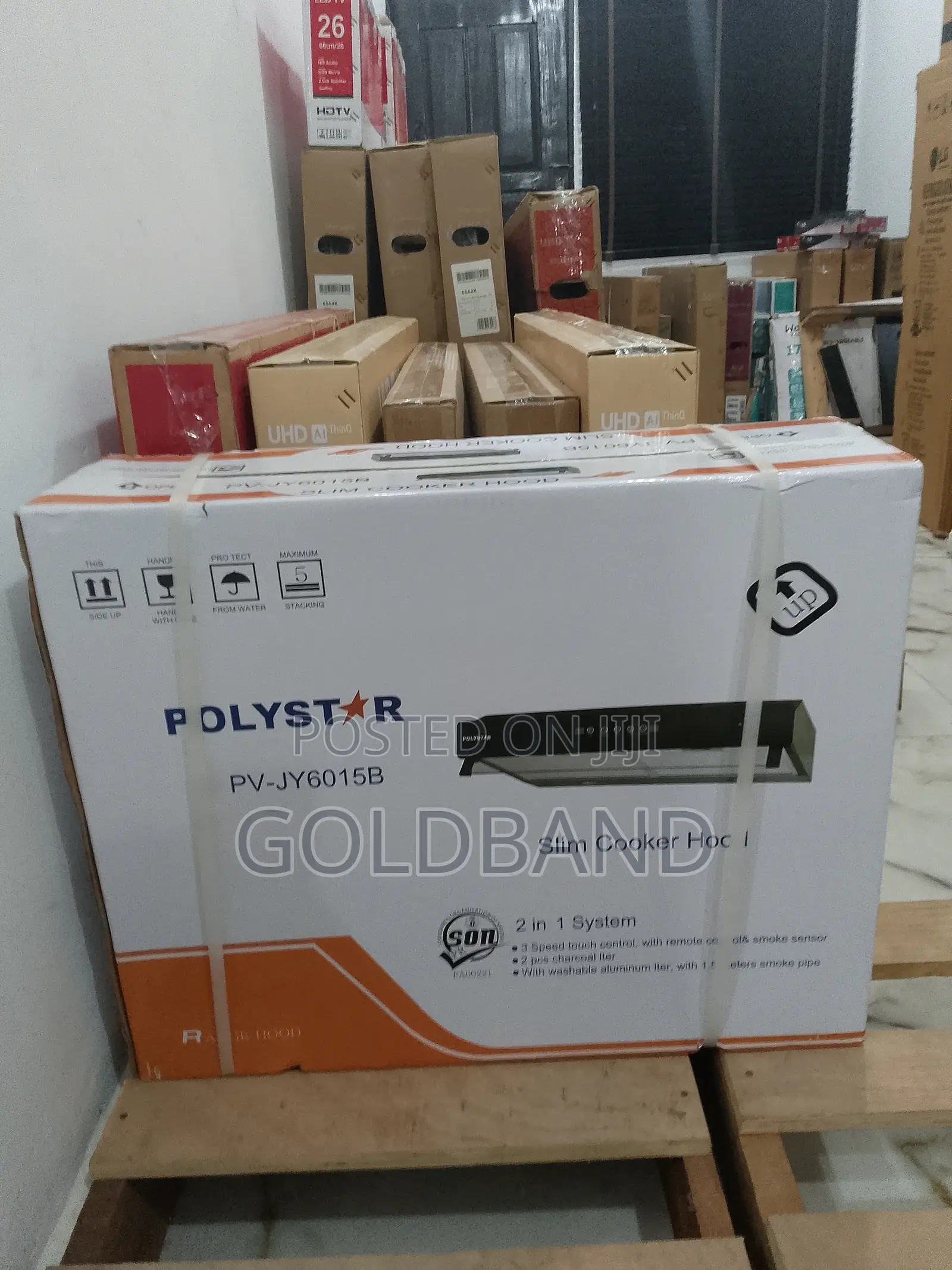 Polystar 60cm 2in1 Slim Cookerhood With Hand Wave Sensor