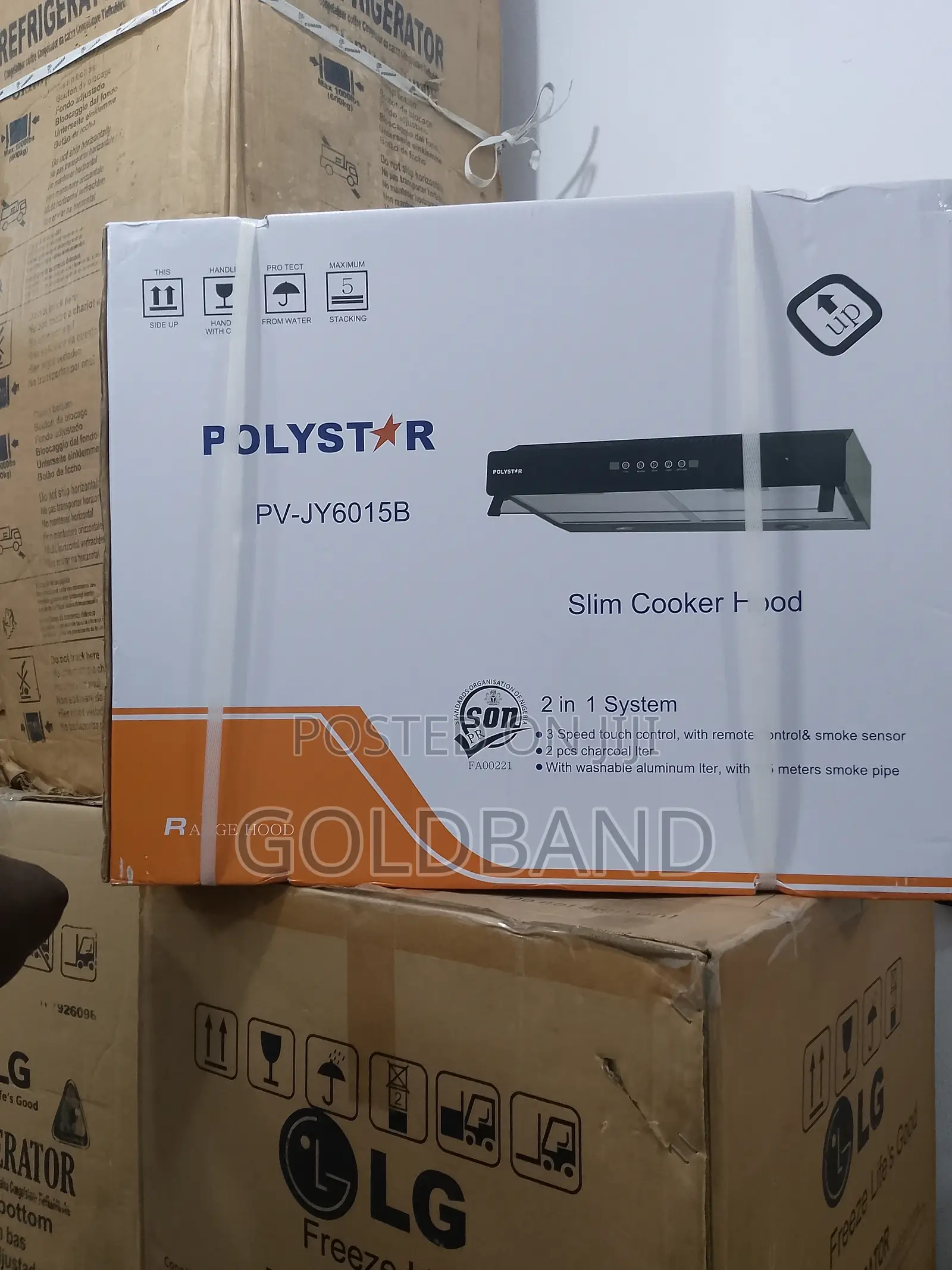 Polystar 60cm 2in1 Cook-Shield Slim Cookerhood (Pv-Jy6015b)