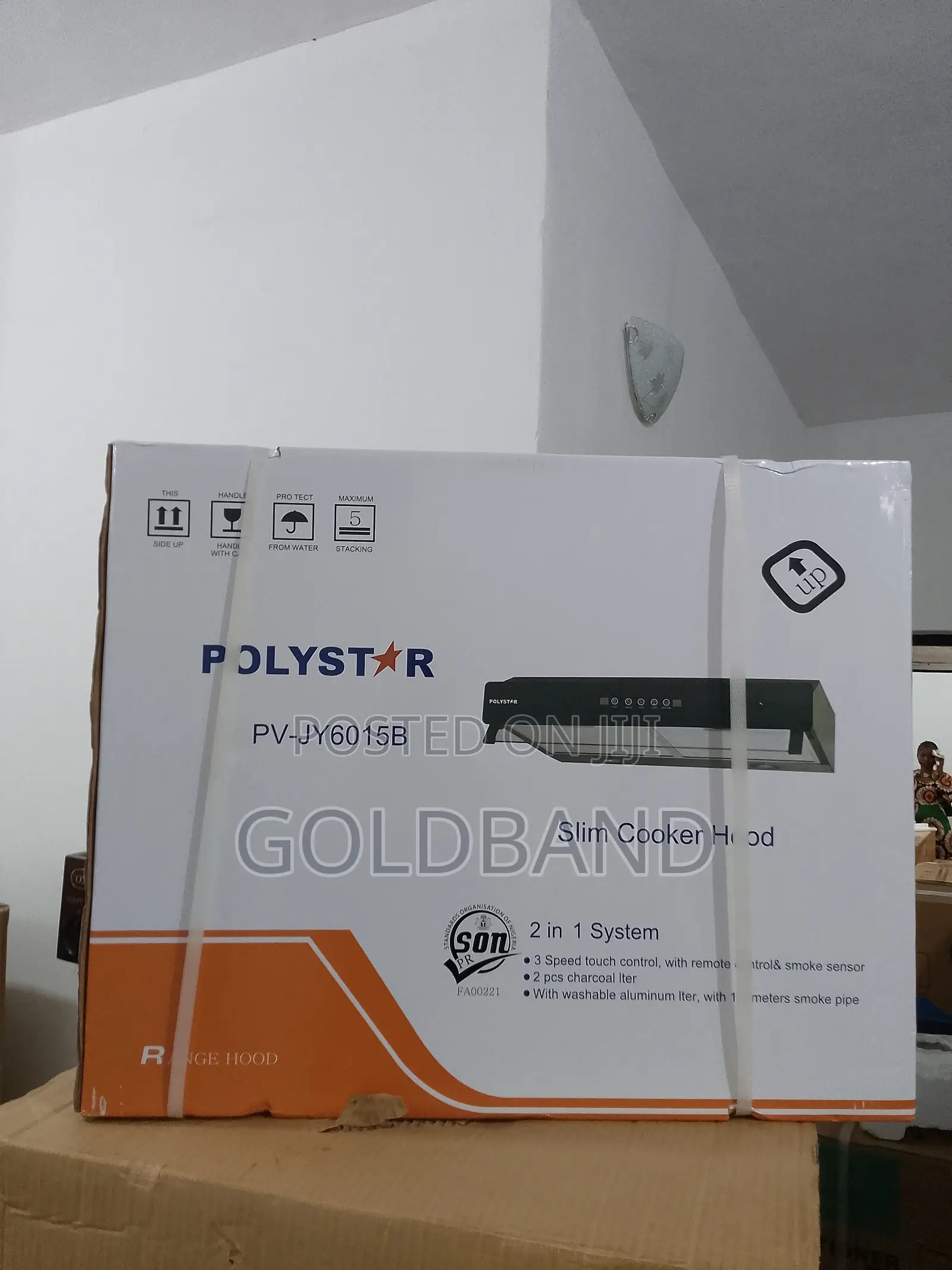 Polystar 60cm 2in1 Industrial-Vent Slim Cooker Hood
