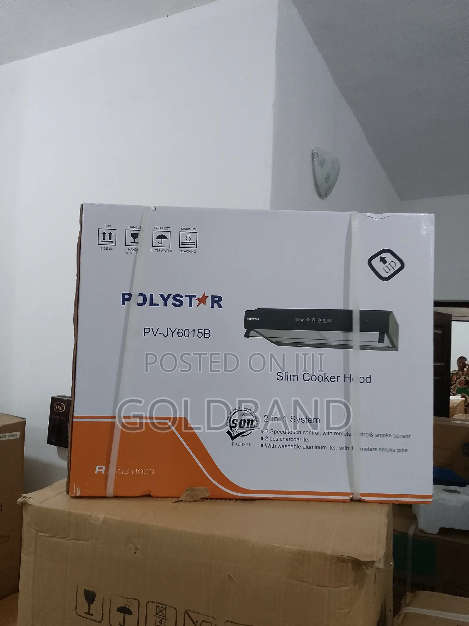 Polystar 60cm 2in1 Slim Cooker Led-Light Hood (Pv-Jy6015b)