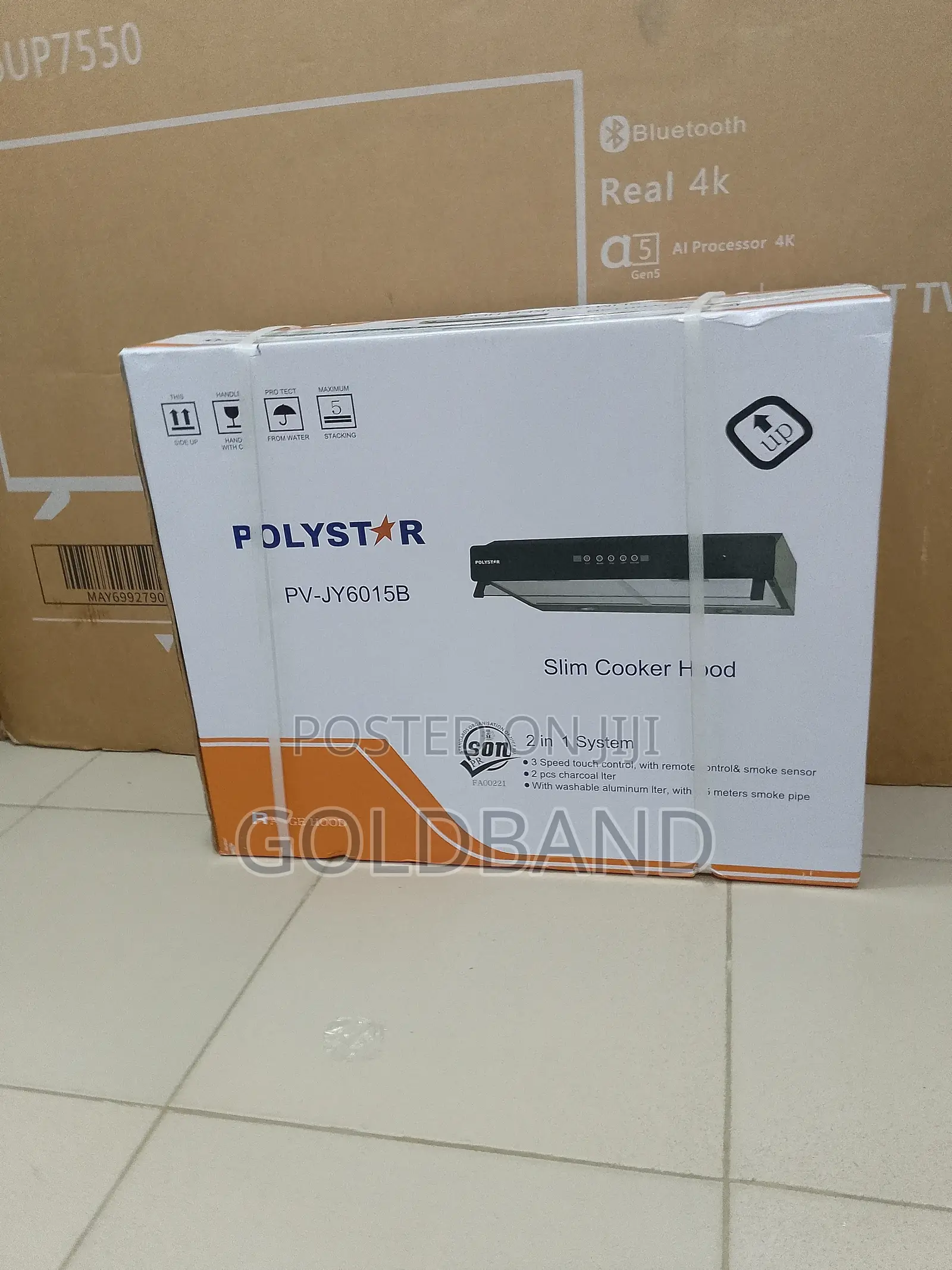 Polystar 60cm 2in1 Innovative Slim Cookerhood (Pv-Jy6015b)