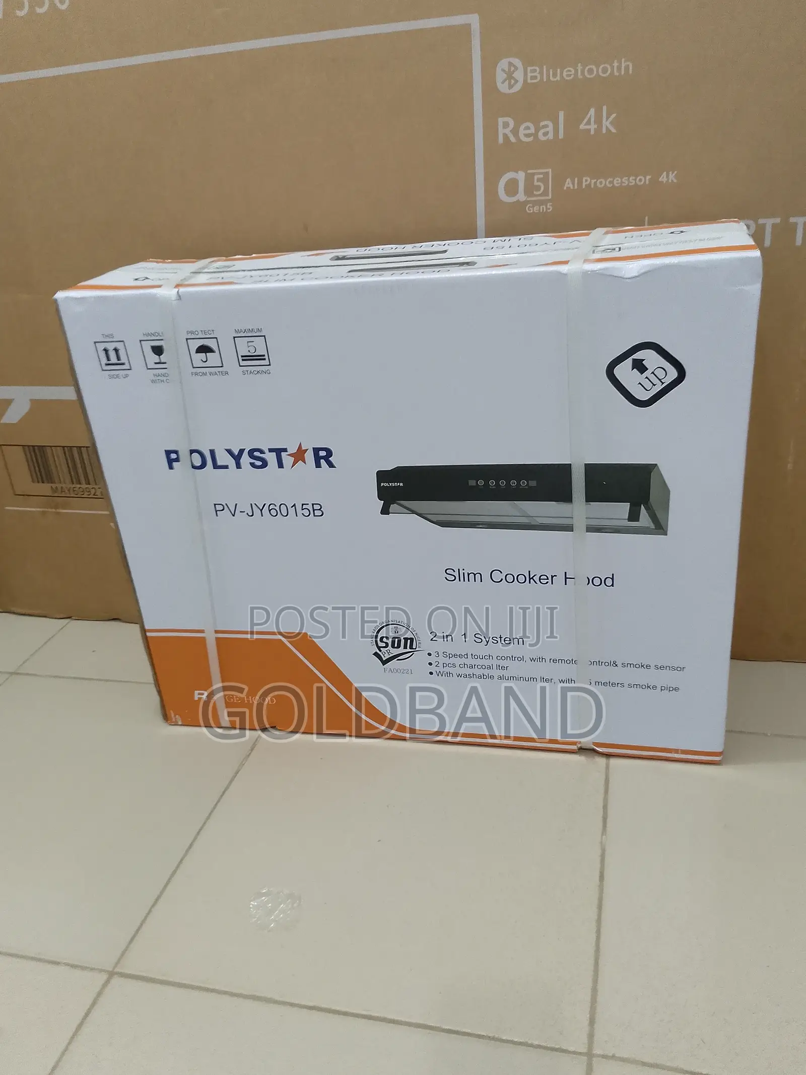 Polystar 60cm 2in1 Slim Cookerhood (Kitchen-Crown)