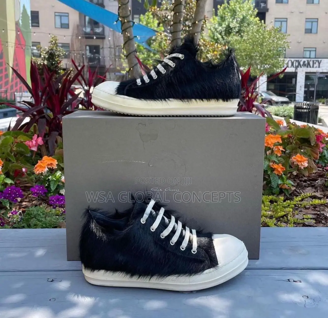 Rick Owen’S Strobe Low Black Cow Fur Sneakers