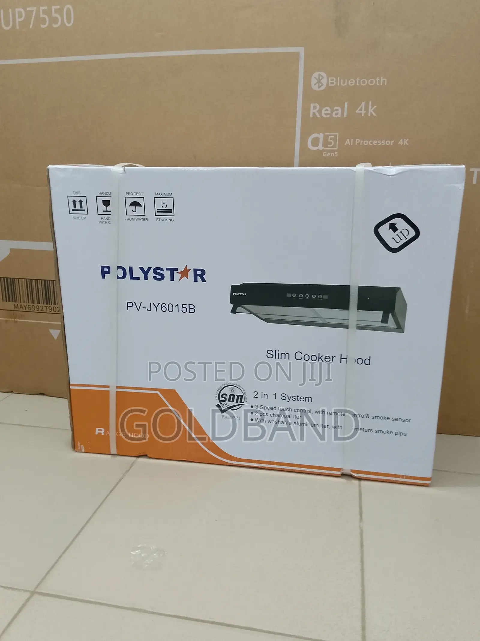 Polystar 60cm 2in1 Pure Copper Slim Cookerhood (Pv-Jy6015b)