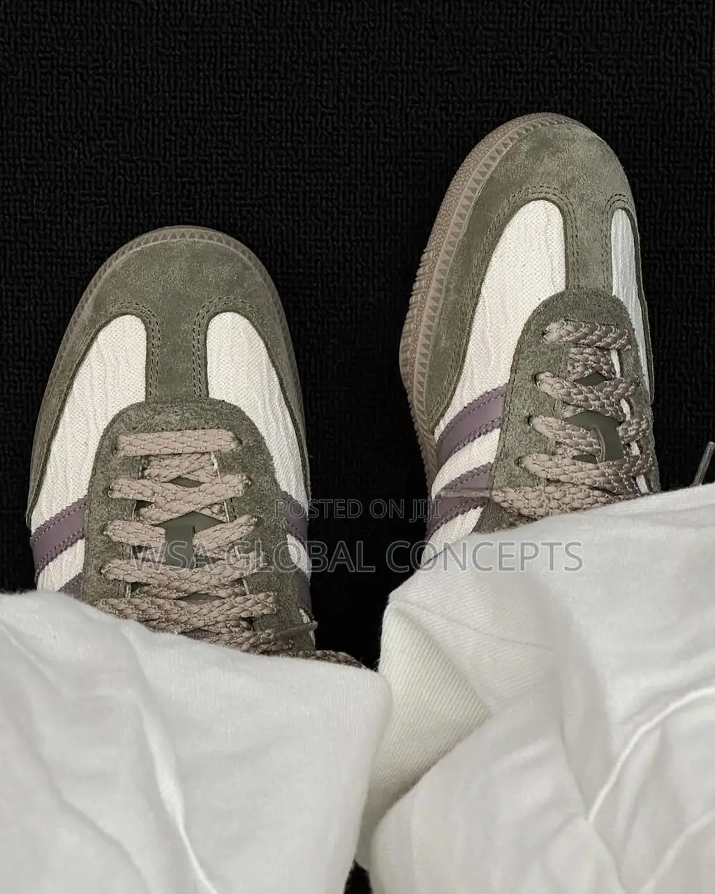 Adidas Samba OG Vintage Khaki Purple Sneaker