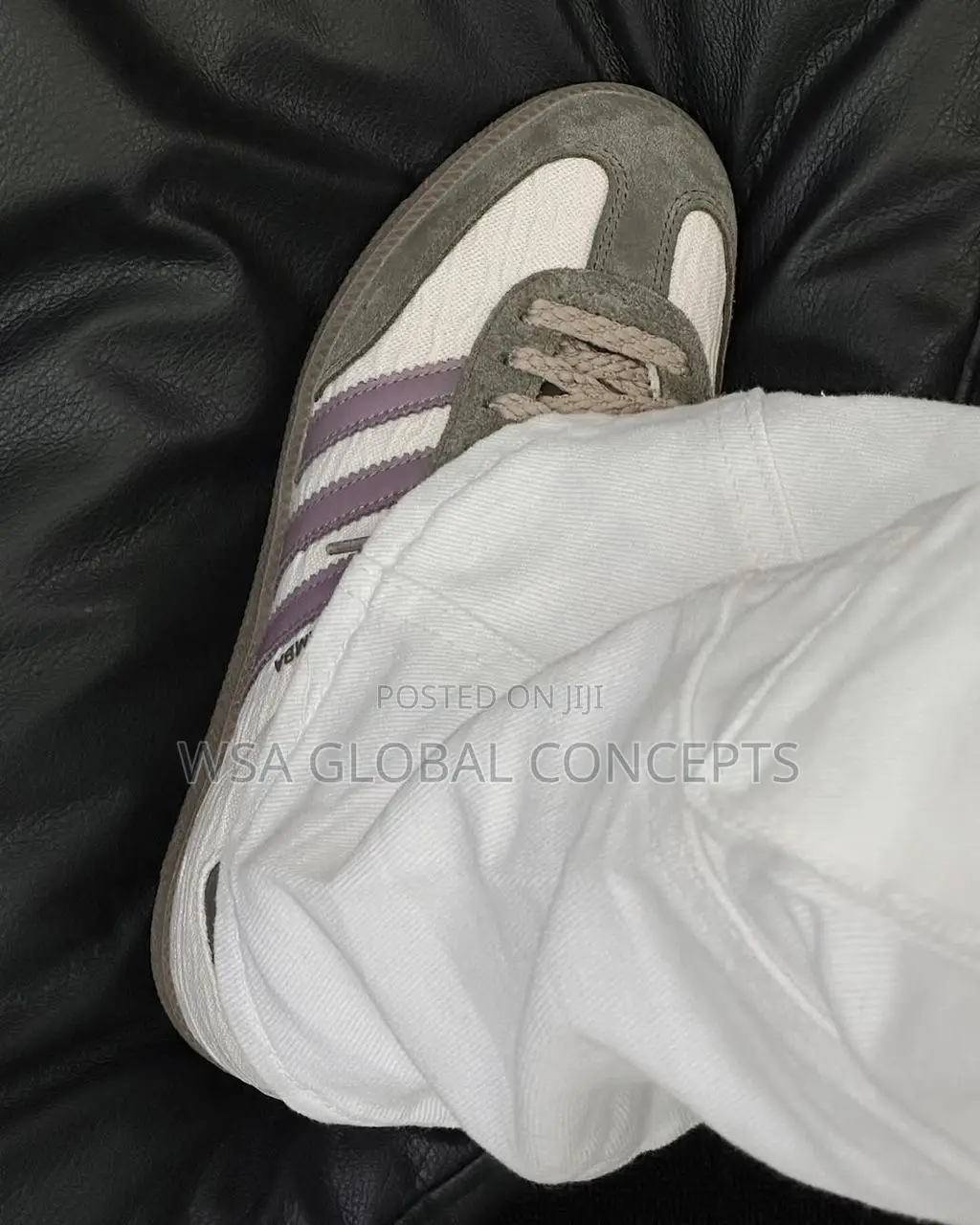 Adidas Samba OG Vintage Khaki Purple Sneaker