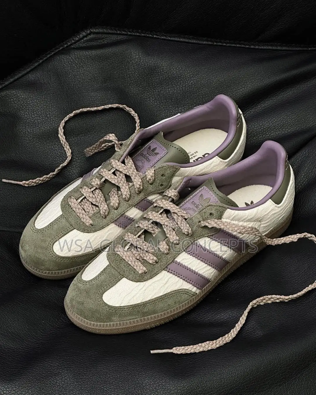 Adidas Samba OG Vintage Khaki Purple Sneaker