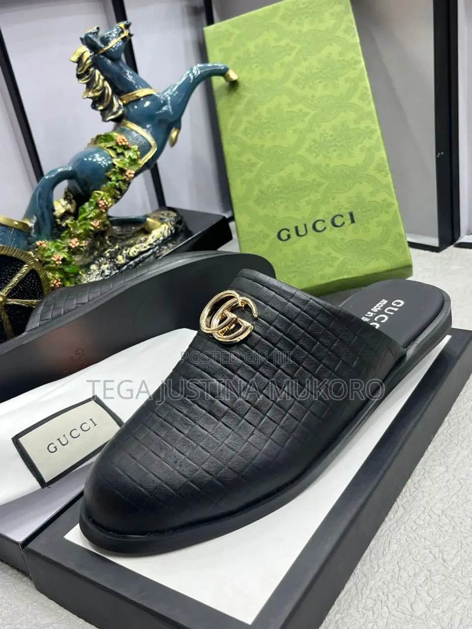High Quality Gucci Men's Half Shoes