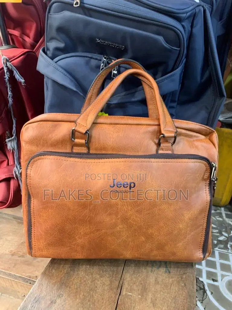 Jeep Mens Leather Handbag / Office Bag