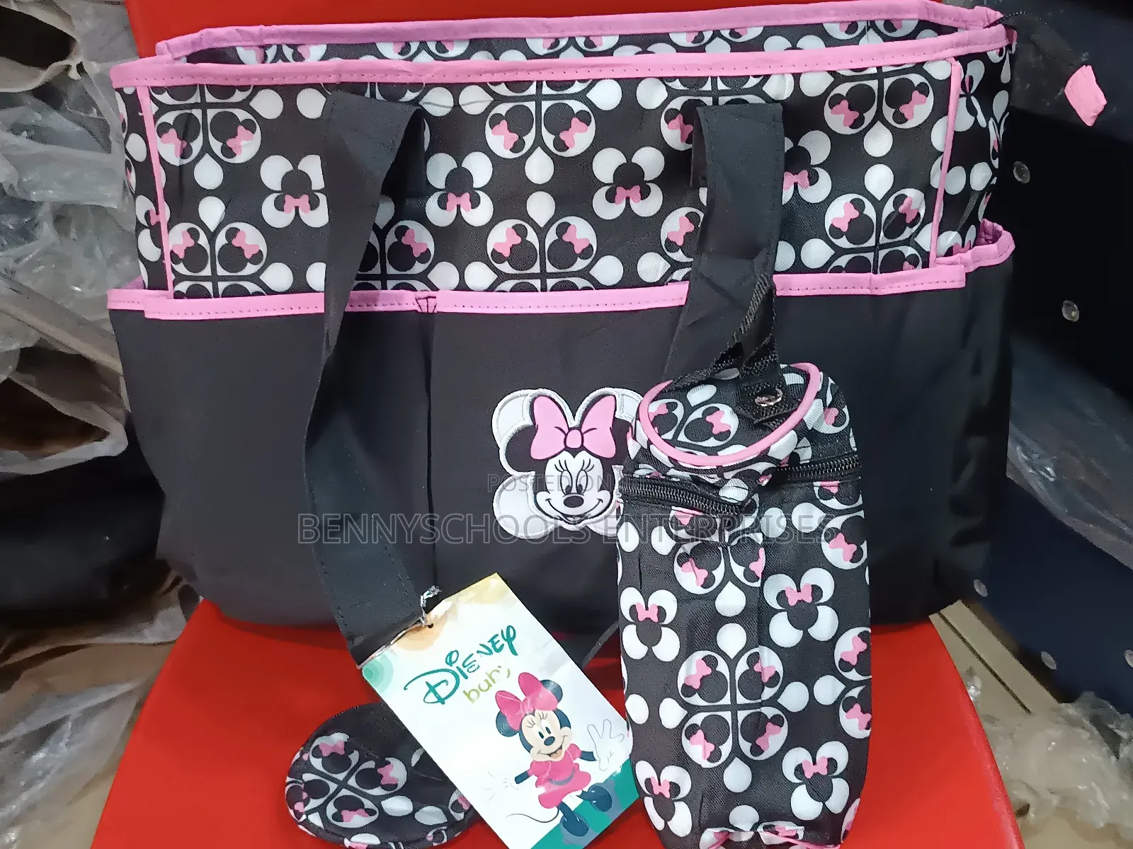 Colourful Mothercare Bag With Water Bottle Case And Purse