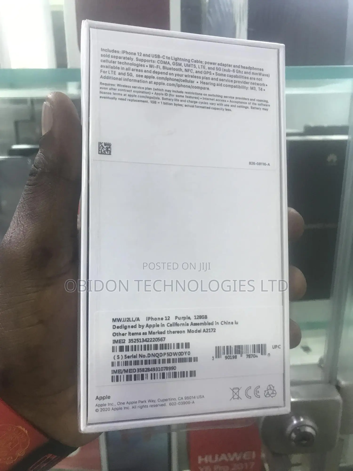 New Apple iPhone 12 128 GB Purple