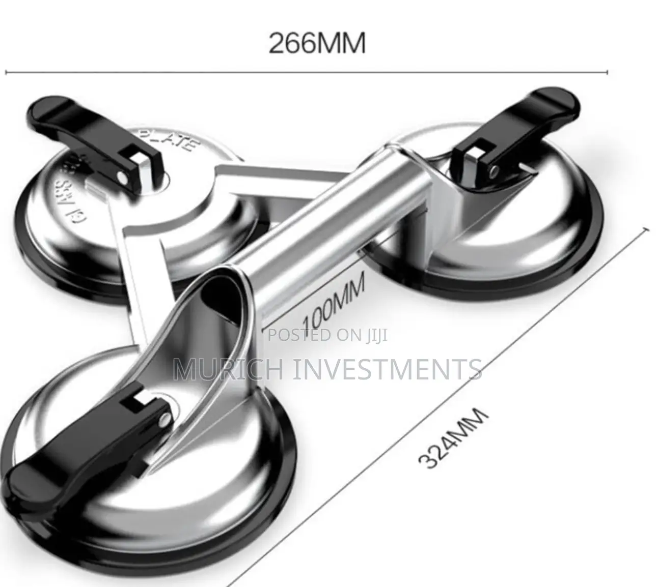145kg 3 Suction Cup Triple Pad Sucker Plate Glass Lifter