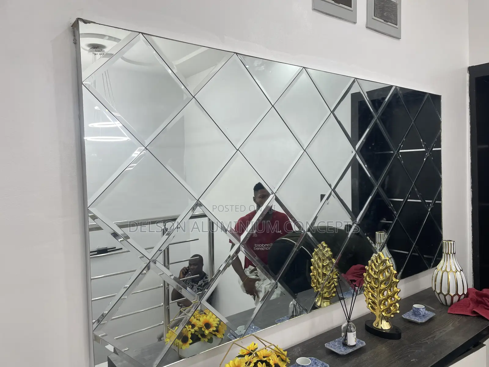 Luxury Beveled Mirror Installation Lagos