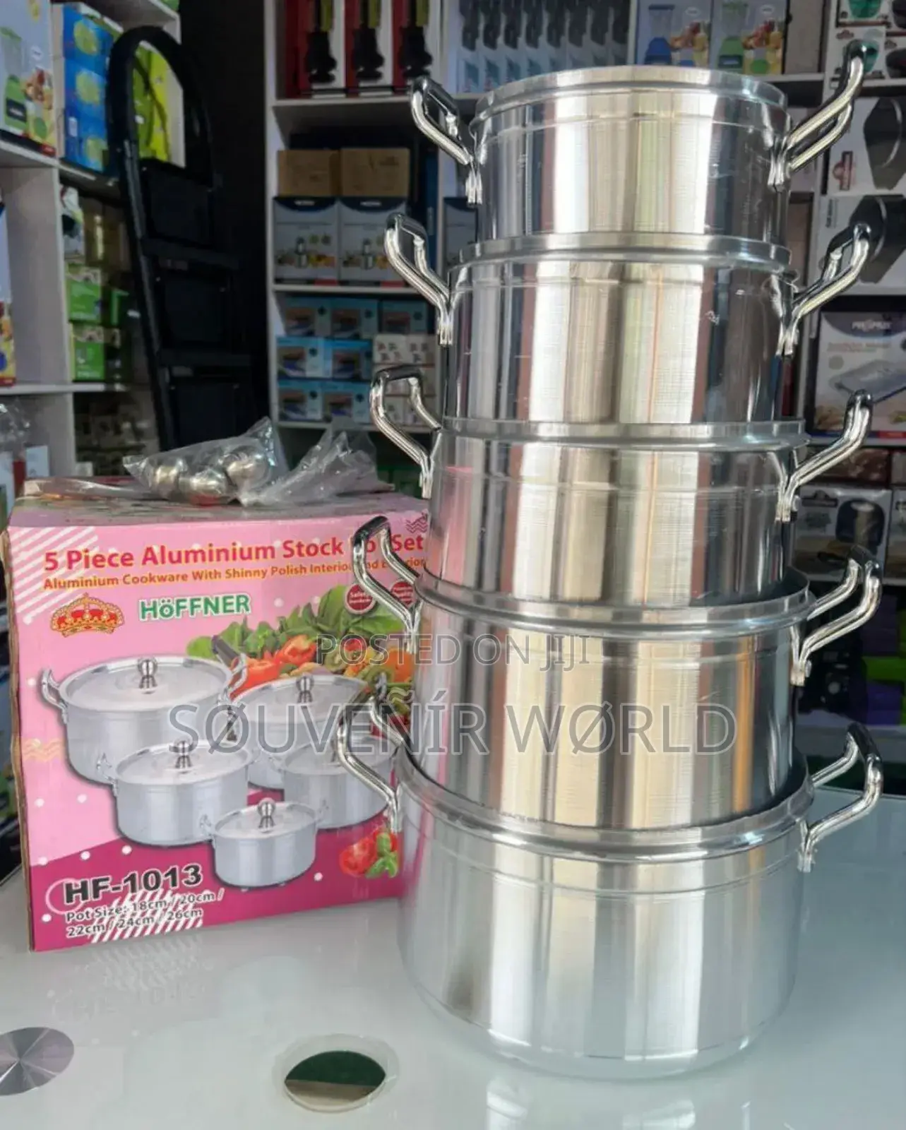 5pcs Aluminum Stock Pot Set