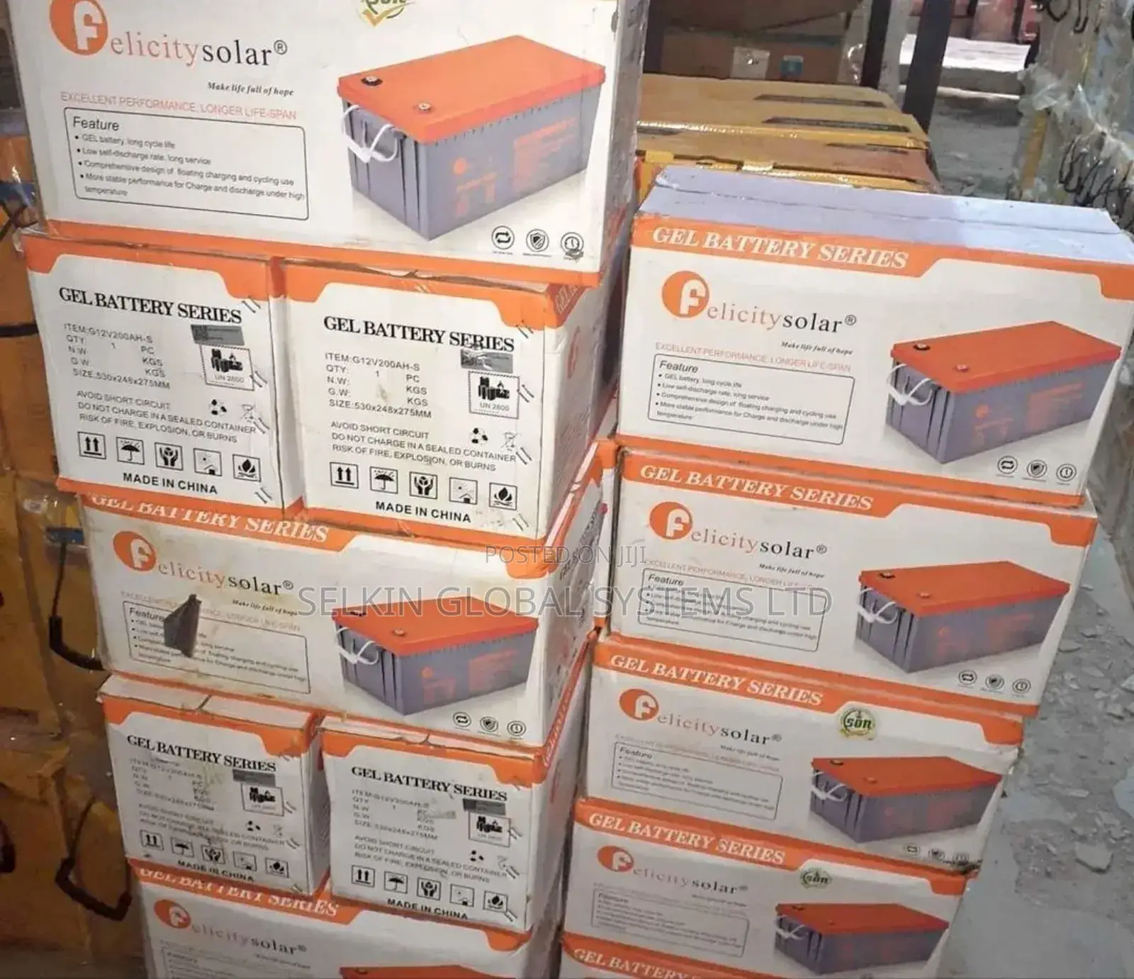 200AH 12V Felicity Gel Inverter Solar Battery Series