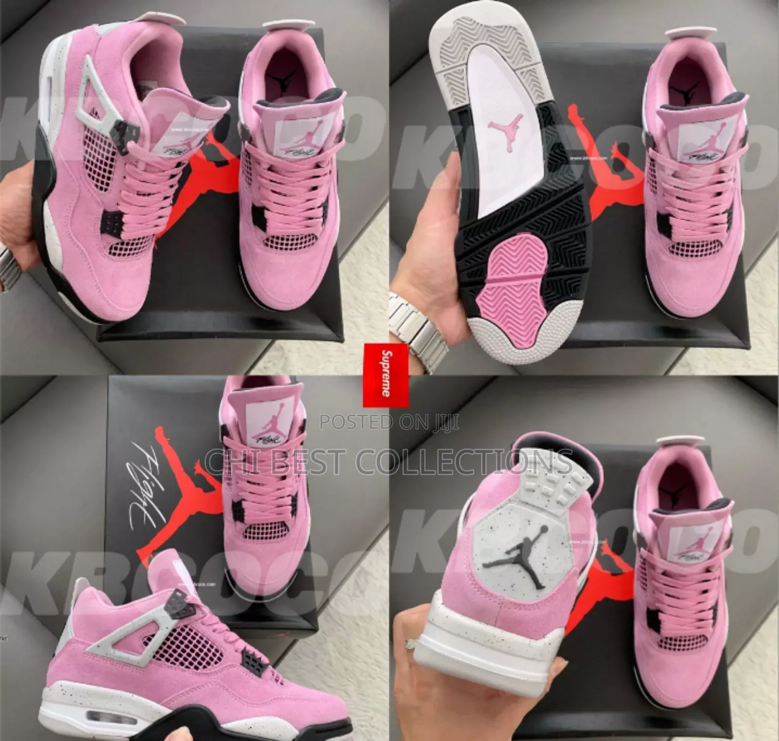 NEW2024 Air Jordan 4 Orchid Pink New Release Sneakers