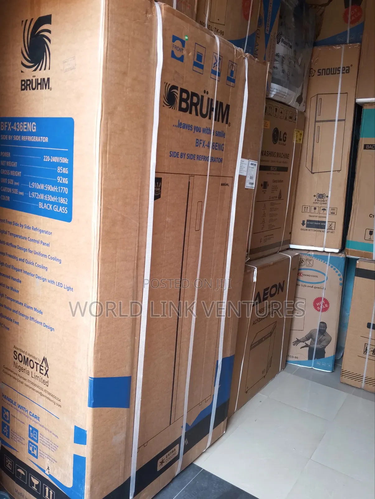 Bruhm Side by Side Refrigerator