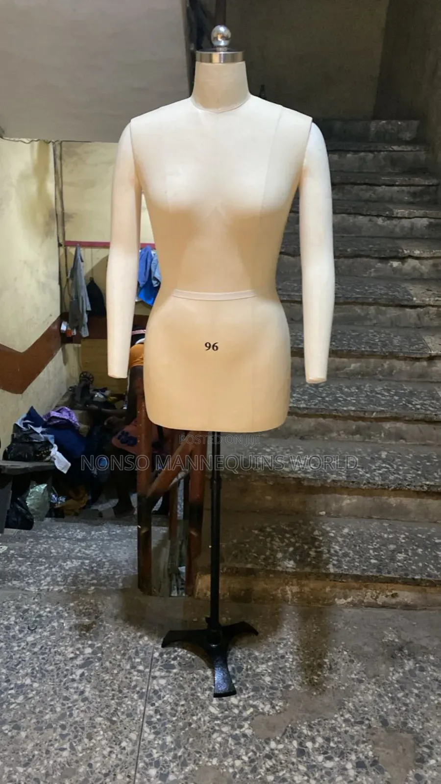 Size 12 Fully Pinnable Body Form With Removable Arms