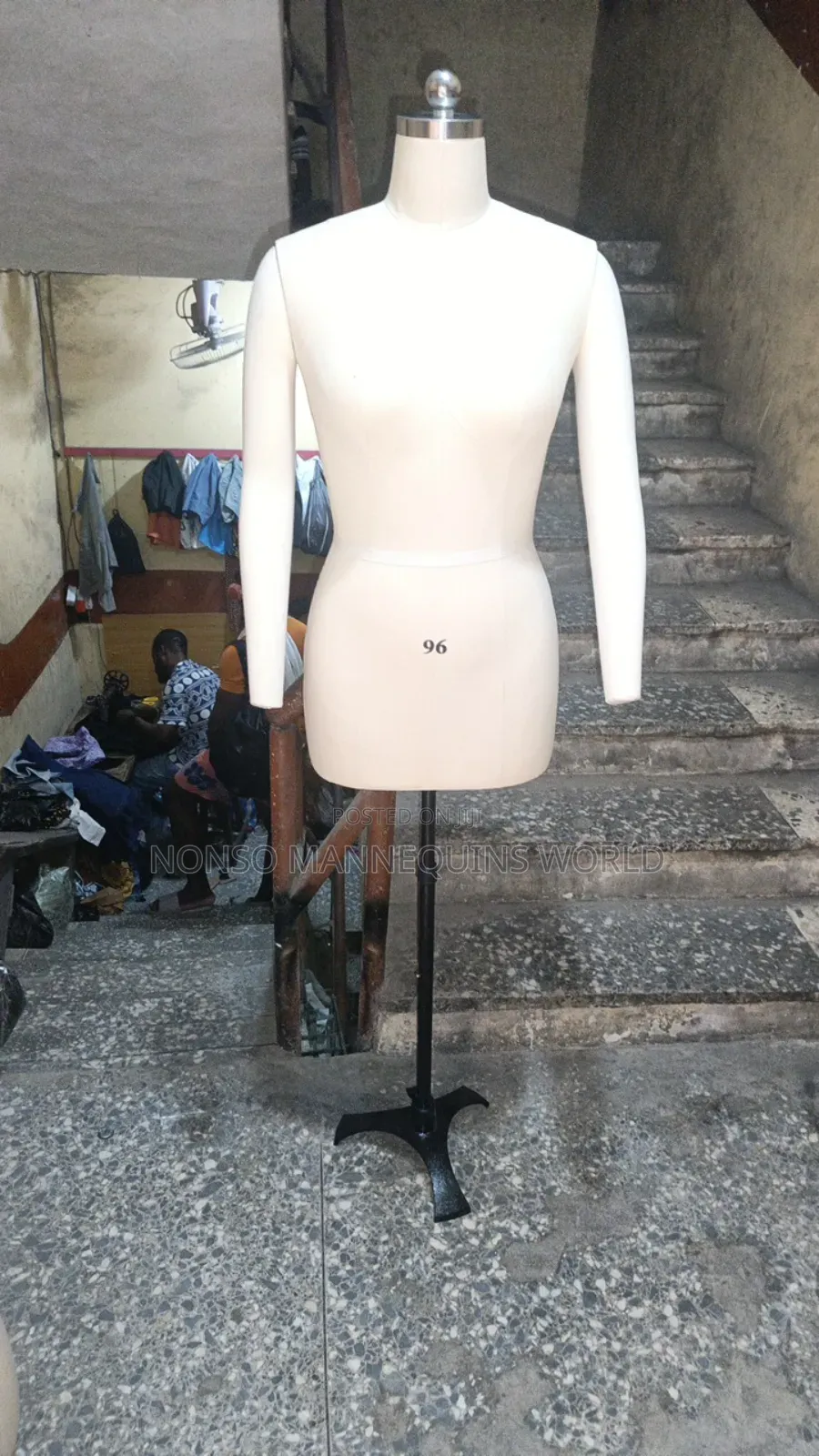 Size 12 Fully Pinnable Body Form With Removable Arms