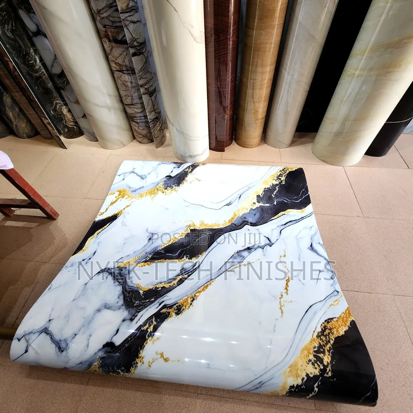 Foam Marble Stickers for Interior Design.