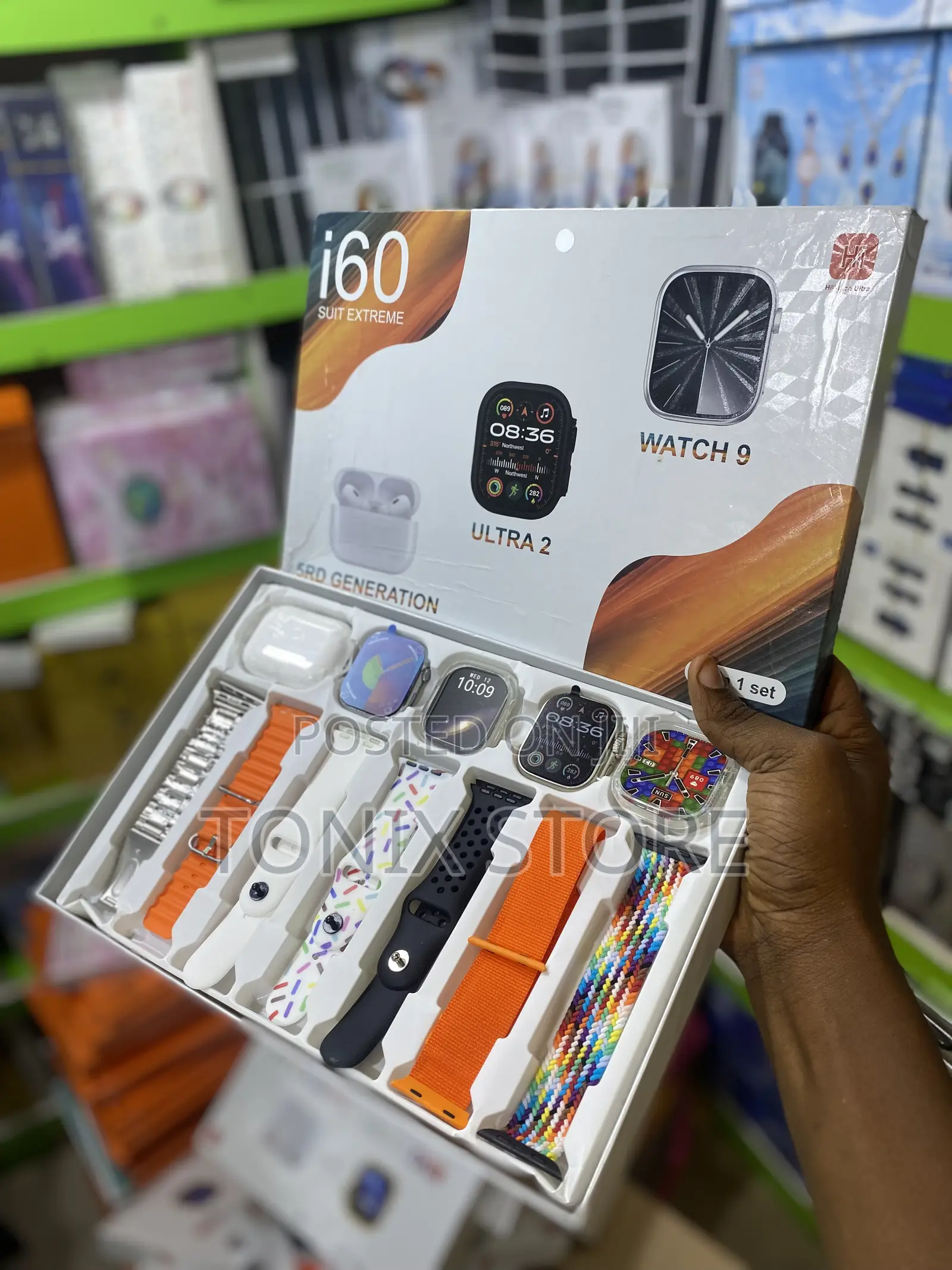 New I60 Suit Extreme 12in1 Watch With Earbud and Multi-Strap
