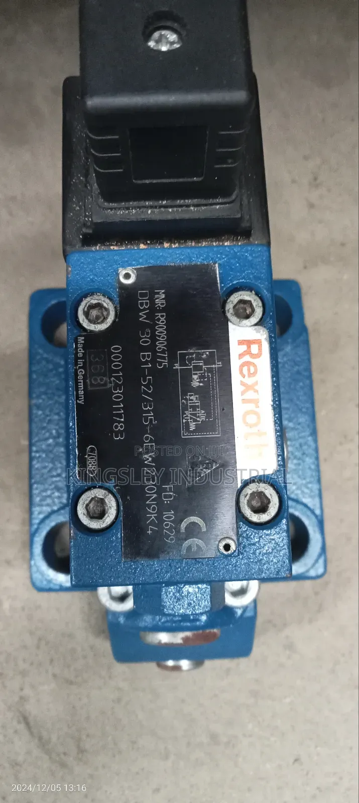 Rexroth Hydraulic Solenoid Valve DBW 30 B1-52/B15-6ew230n9k4