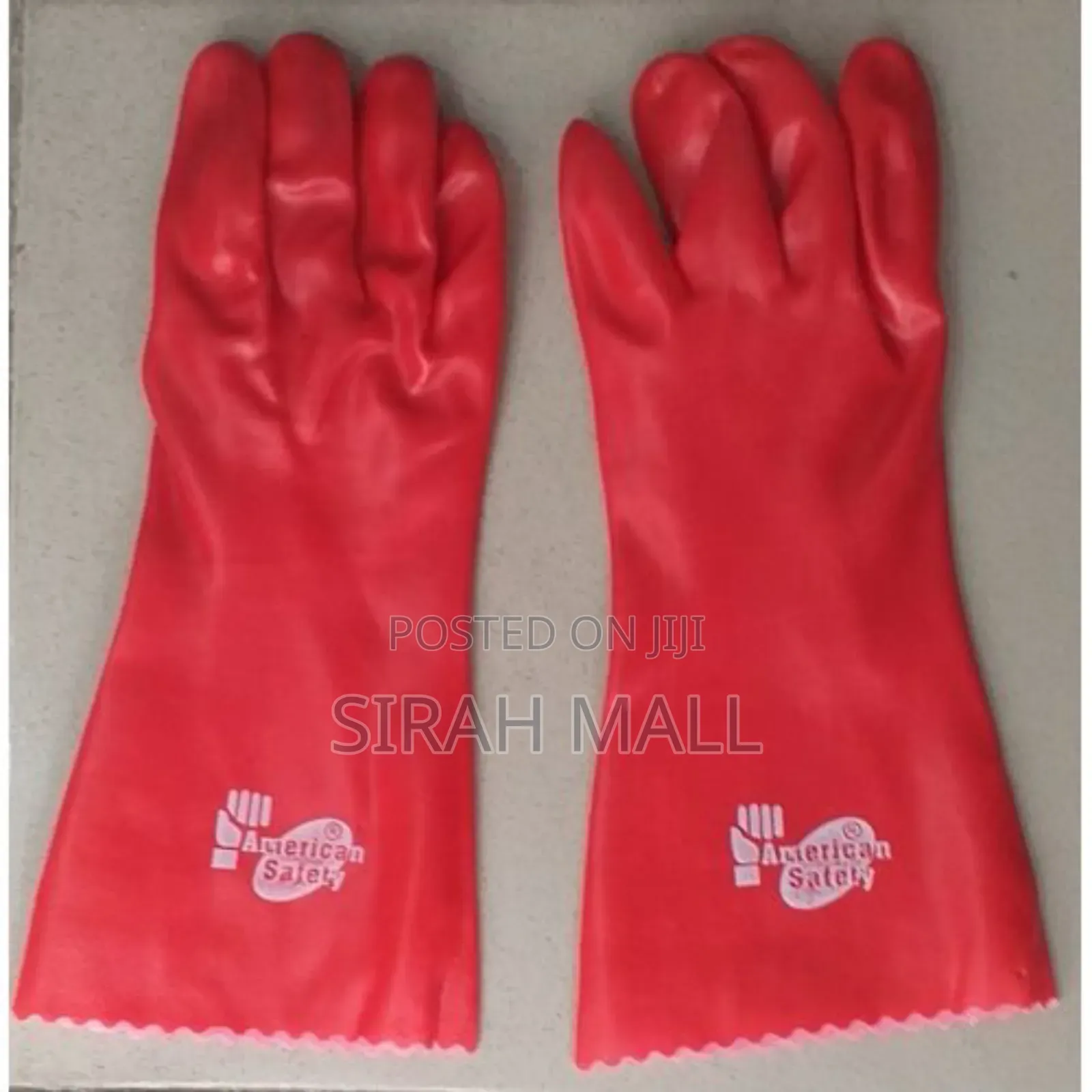 American Safety Chemical-Resistant PVC Rubber Hand Gloves
