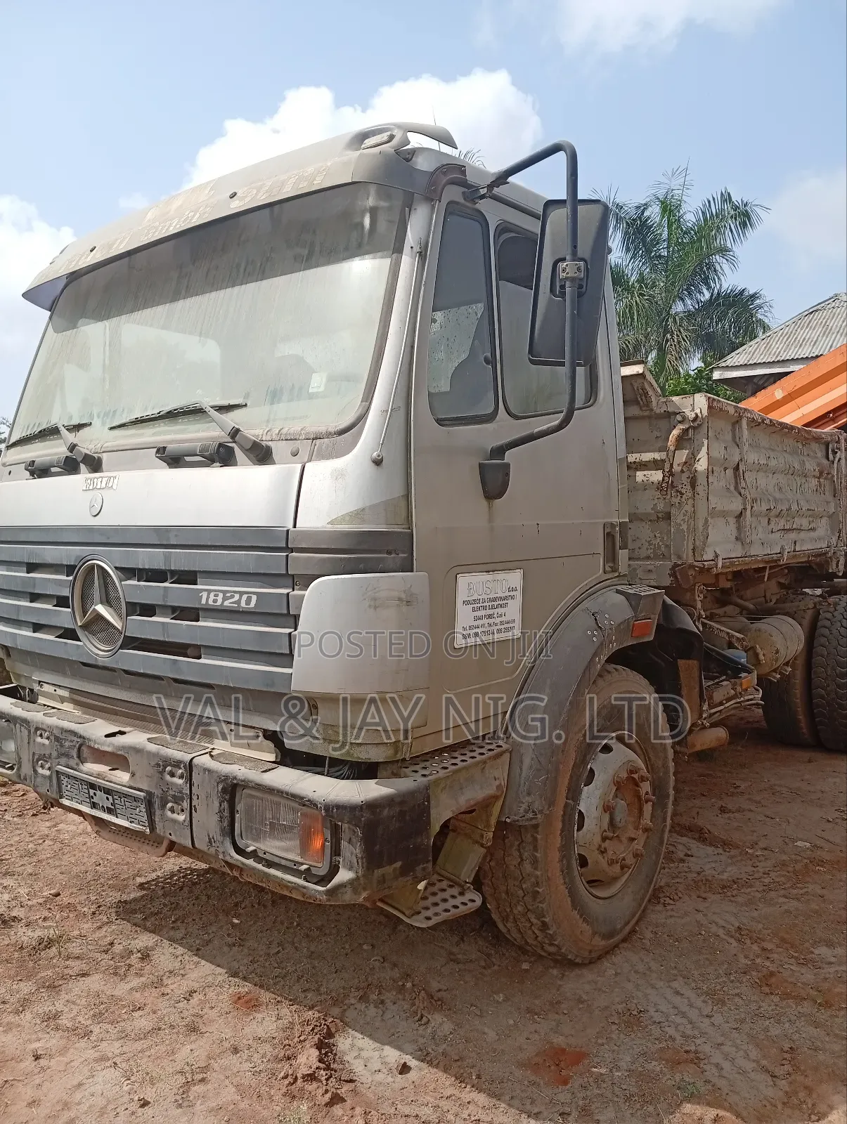 Mercedes-Benz 6 Tyres Tipper Truck (1820) 1998 Grey