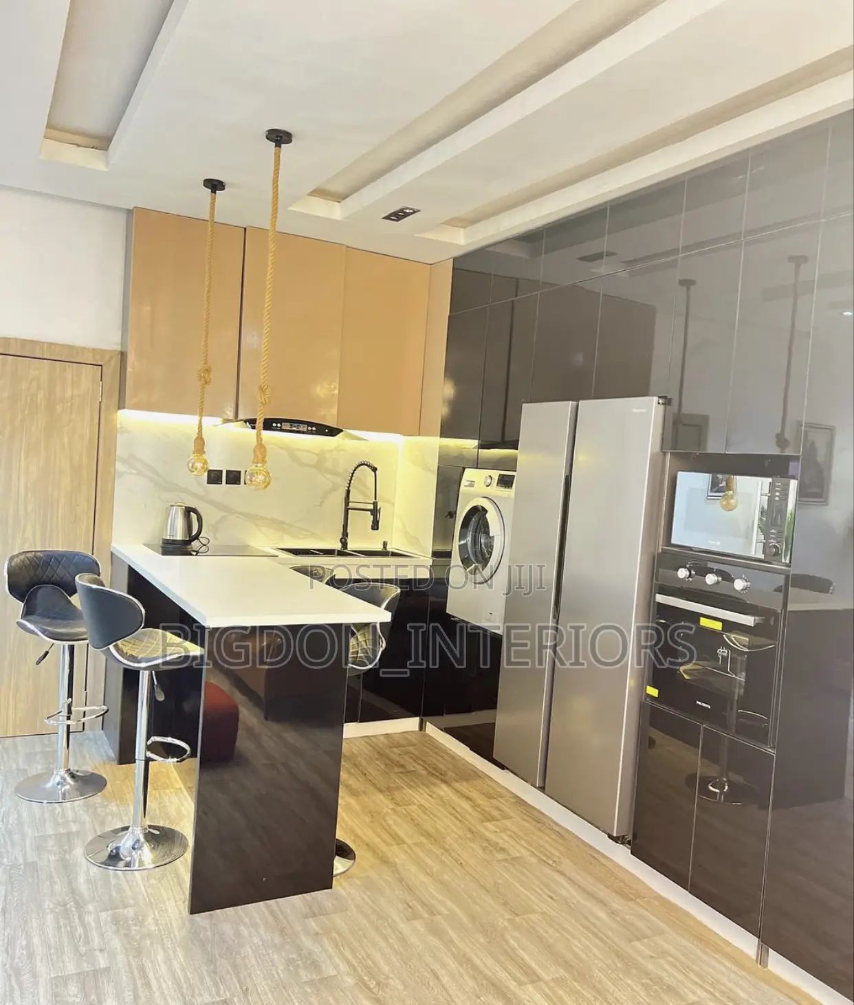 Kitchen Cabinets With HDF Glossy