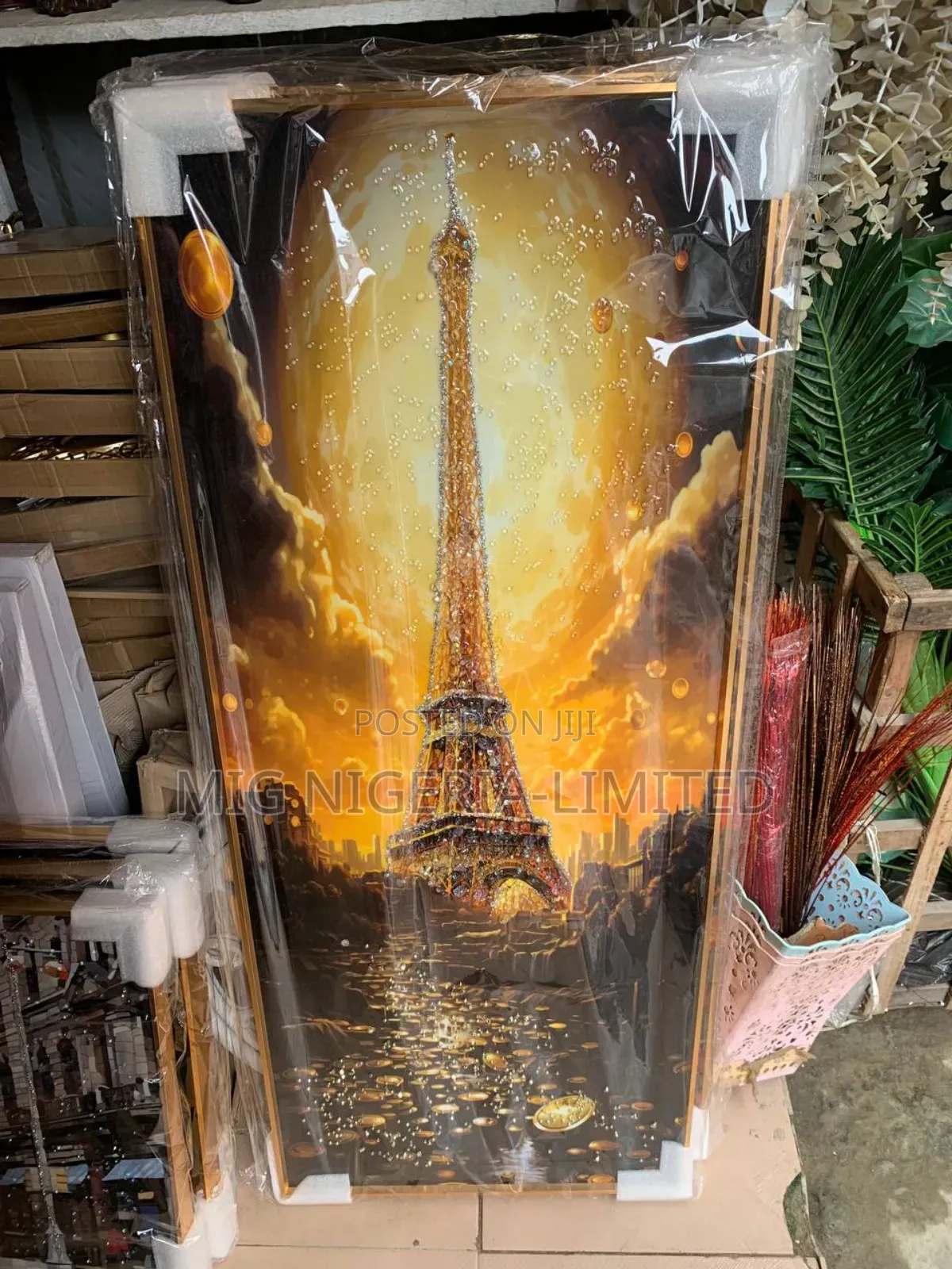 Wall Artwork Luxury Crystal Acrylic Frame 50x120cm