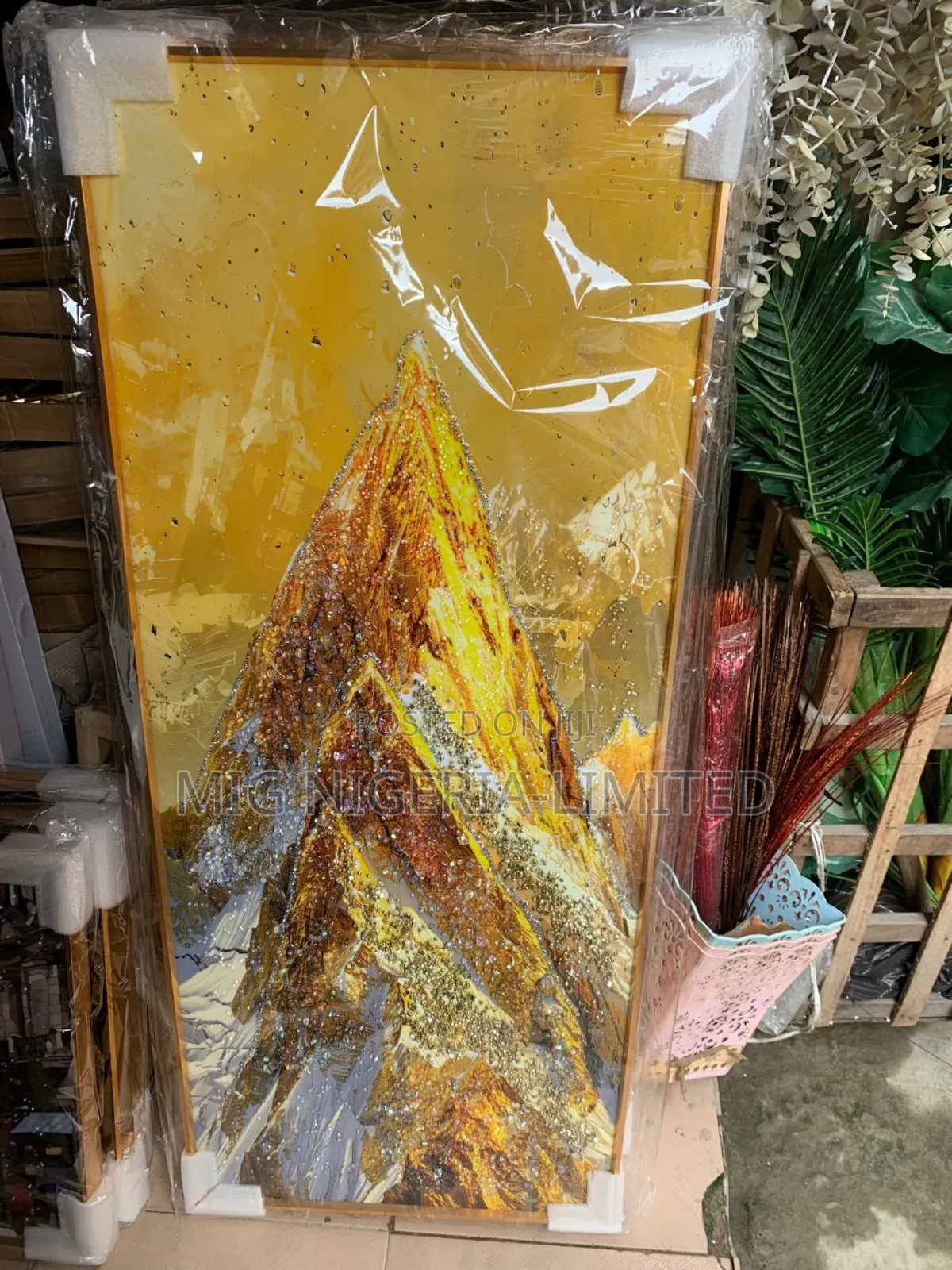 Wall Artwork Luxury Crystal Acrylic Frame 50x120cm