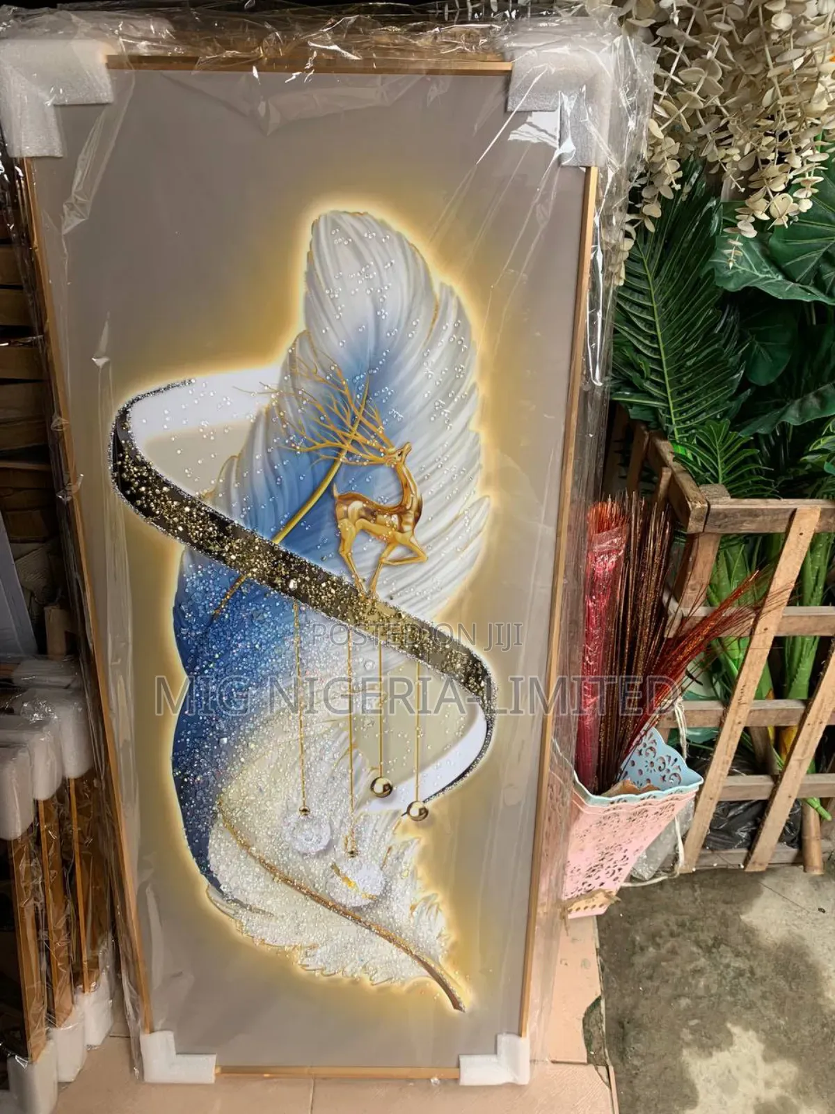 Wall Artwork Luxury Crystal Acrylic Frame 50x120cm