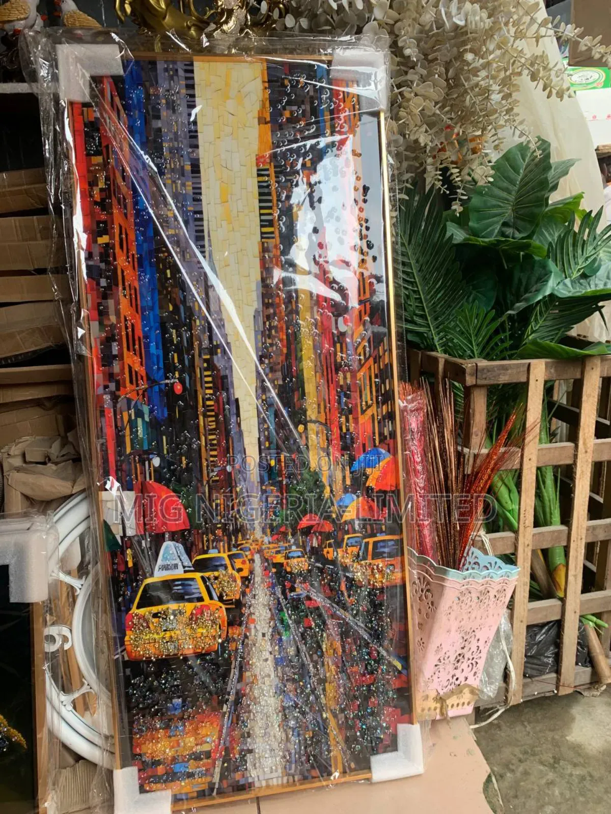 Wall Artwork Luxury Crystal Acrylic Frame 50x120cm