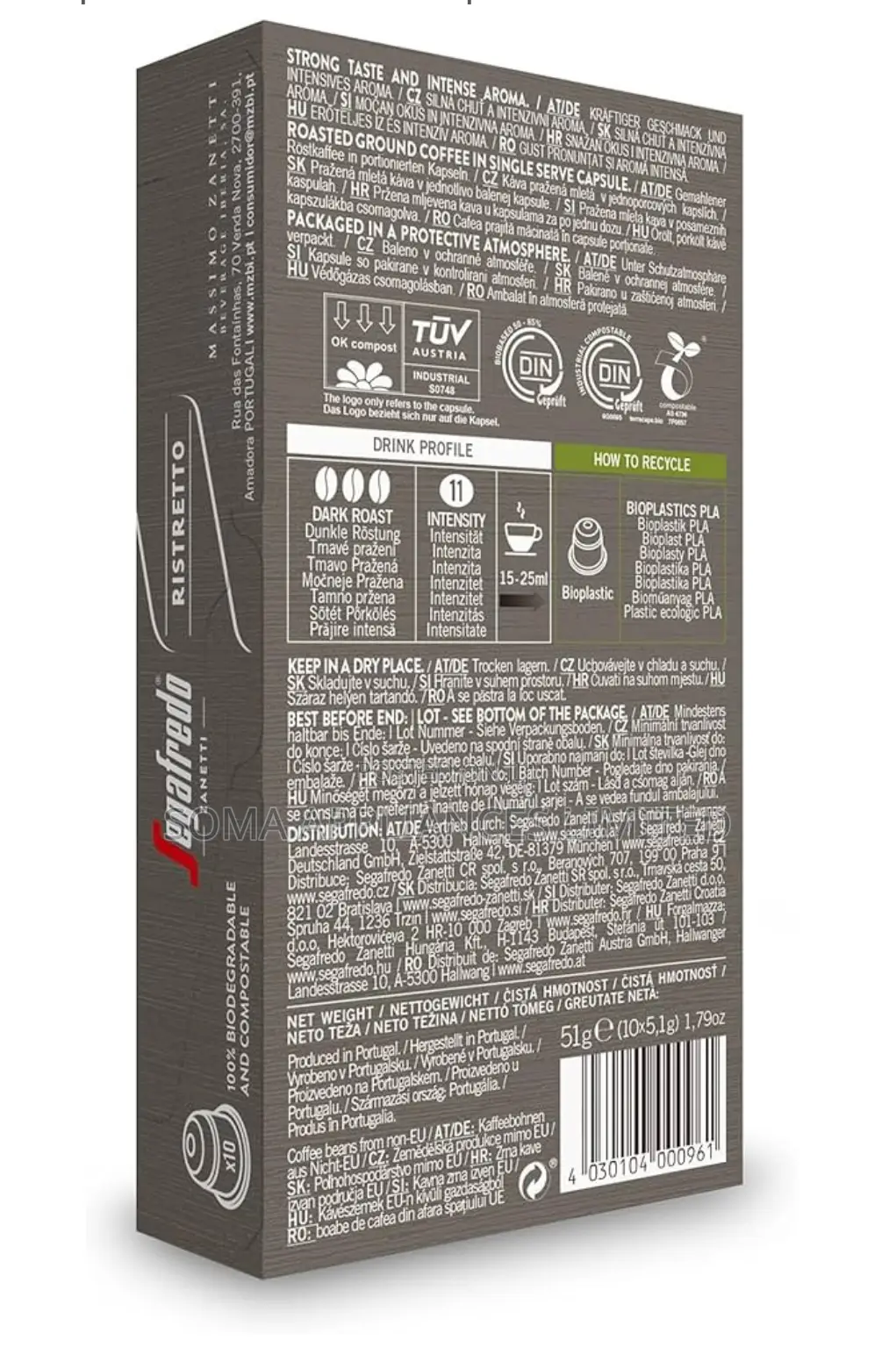 Segafredo Zanetti Organica - Nespresso Original Line