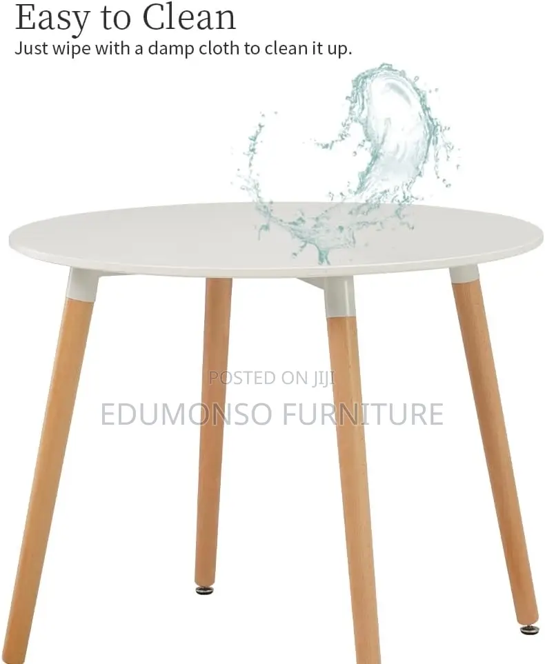 Round Dining Table Set +4 Grey Chairs | Kitchen | Dining Set