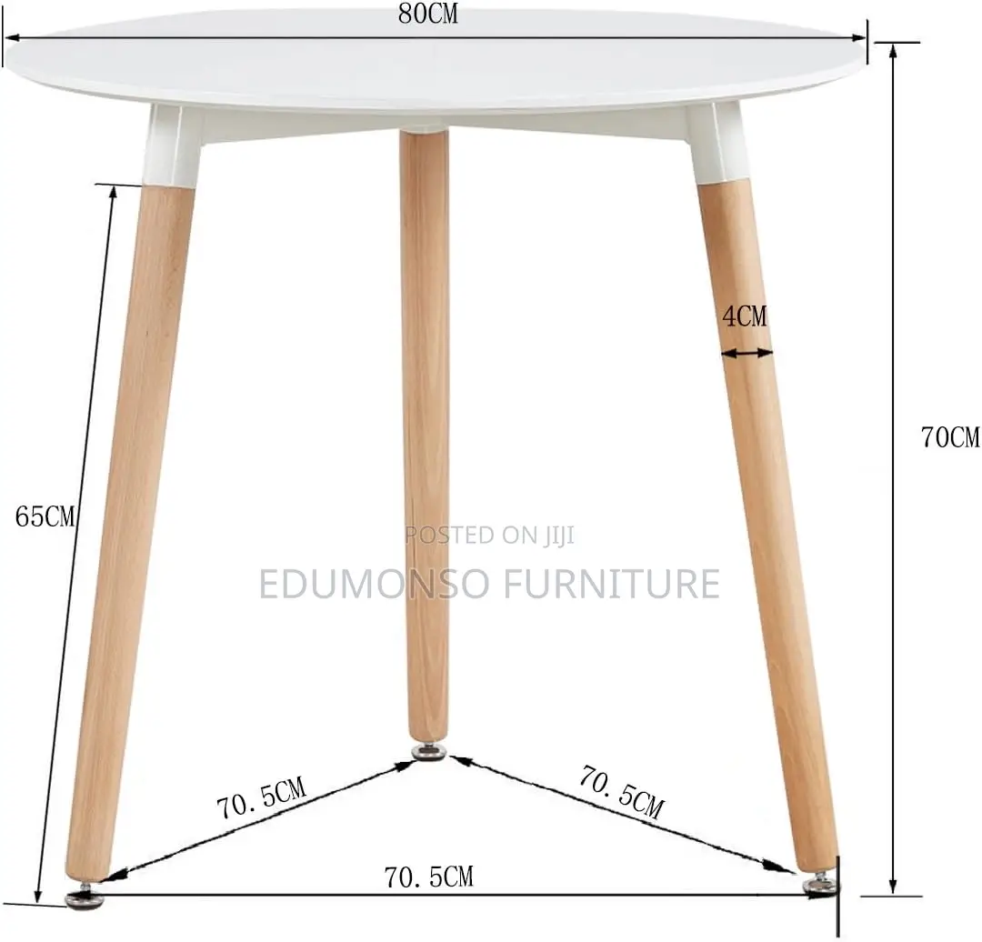 Round Dining Table Set +4 Grey Chairs | Kitchen | Dining Set