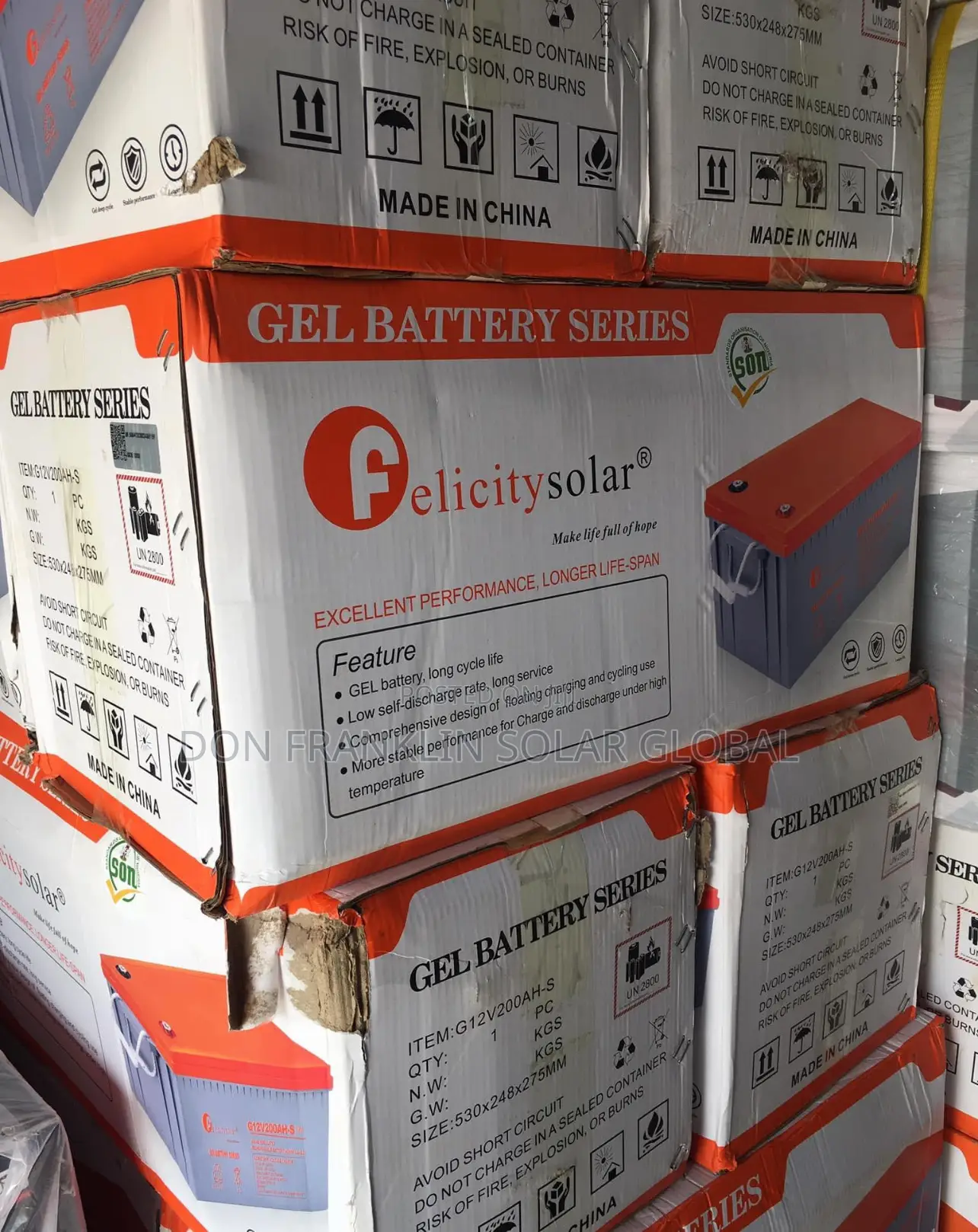 200ah Felicity Sealed Gel Solar Inverter Battery