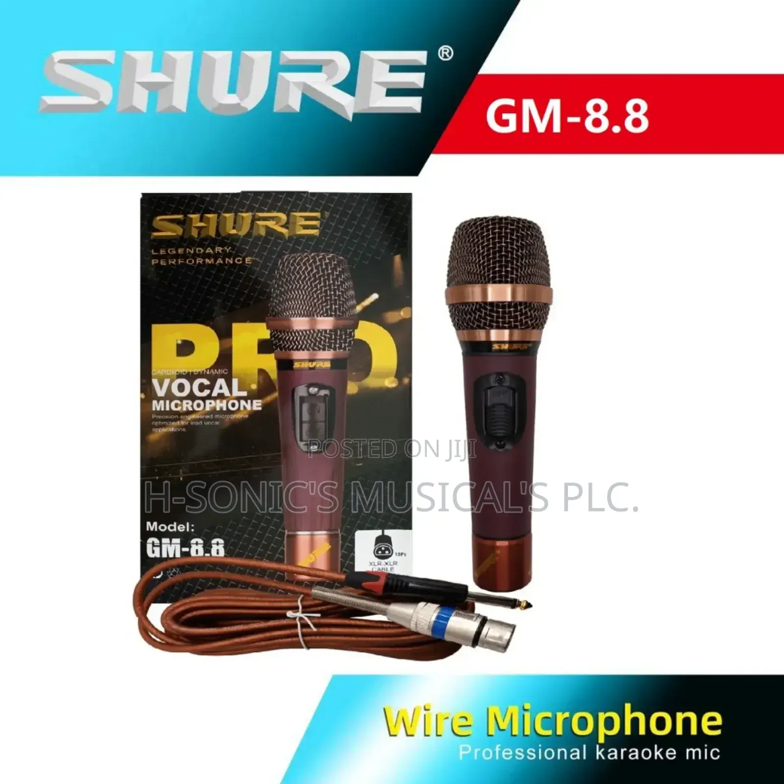 Quality Shure Gm-8.8 Dynamic Wired Microphone