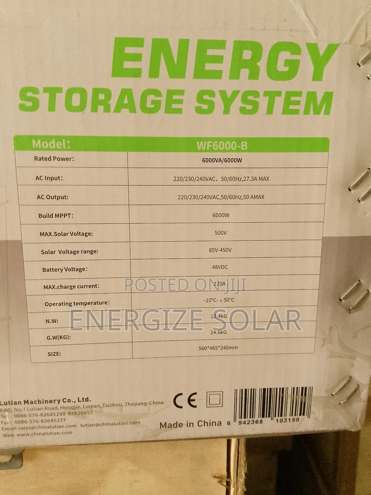 6kva 48v Lutian Hybrid Inverter