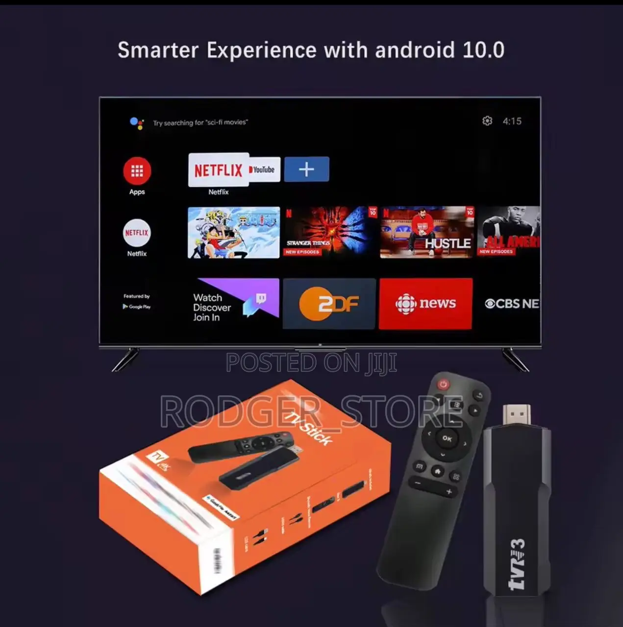 TV 3 Stick Androidtv Box HDR Set Top 1080p 2.4g/5g Wifi