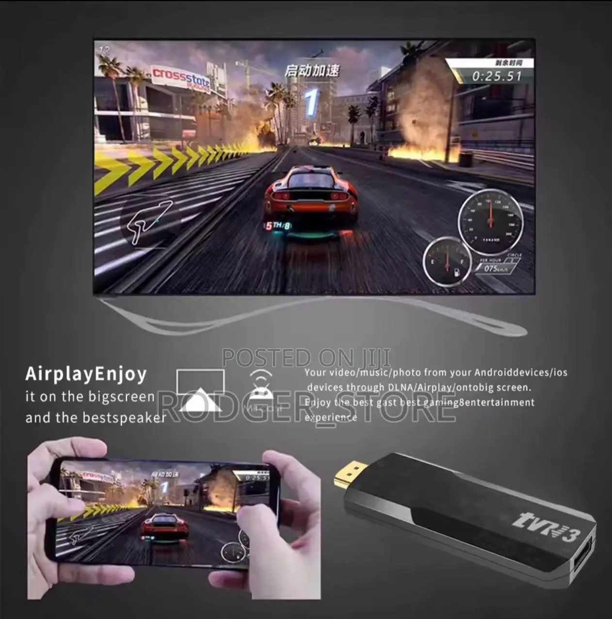 TV 3 Stick Androidtv Box HDR Set Top 1080p 2.4g/5g Wifi
