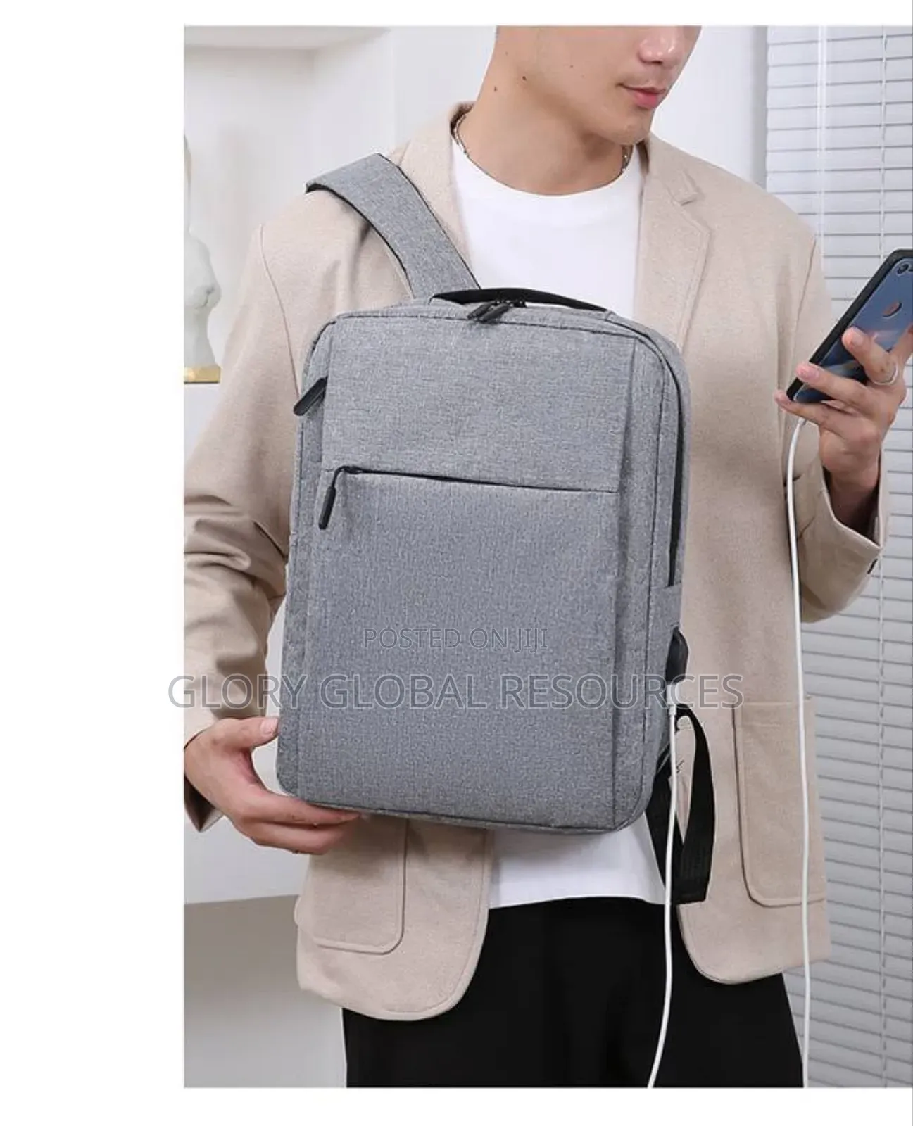 Unisex Business Rusksack Washable Laptop Bag