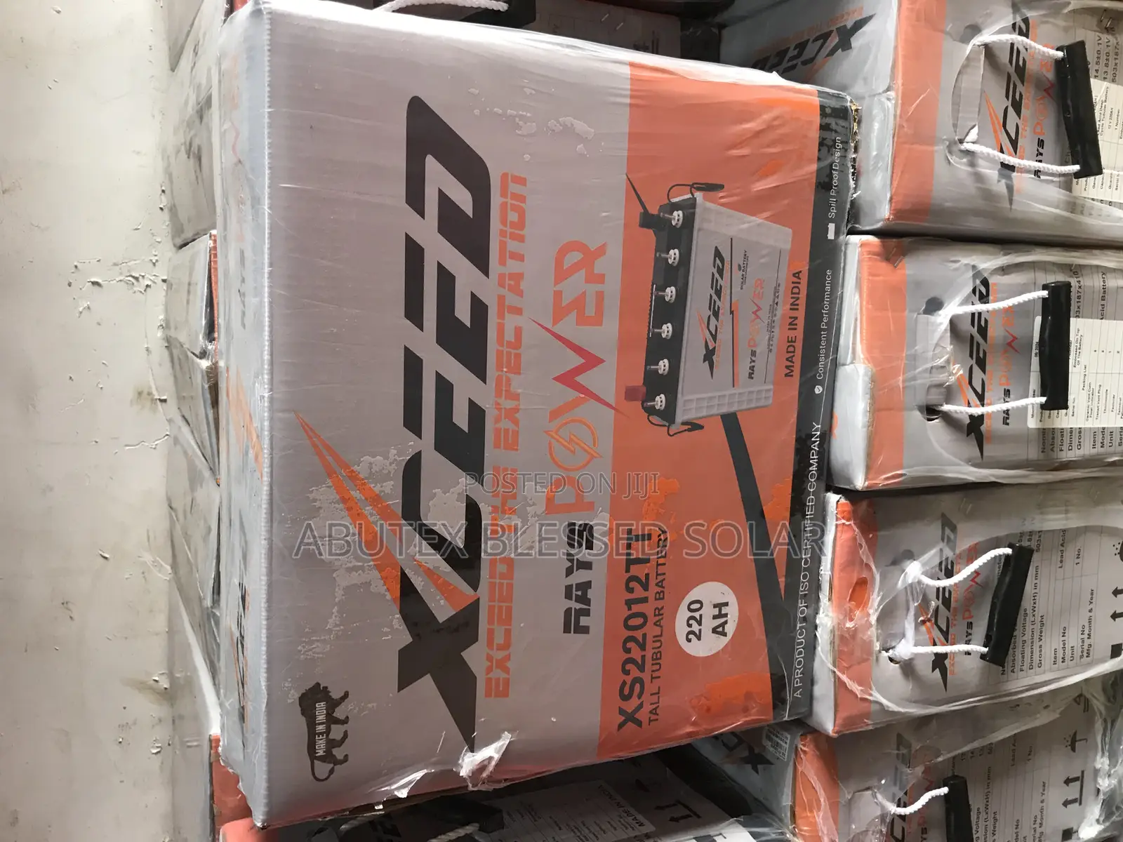 220ah 12v Xceed Tall Tubular Battery Indian Battery
